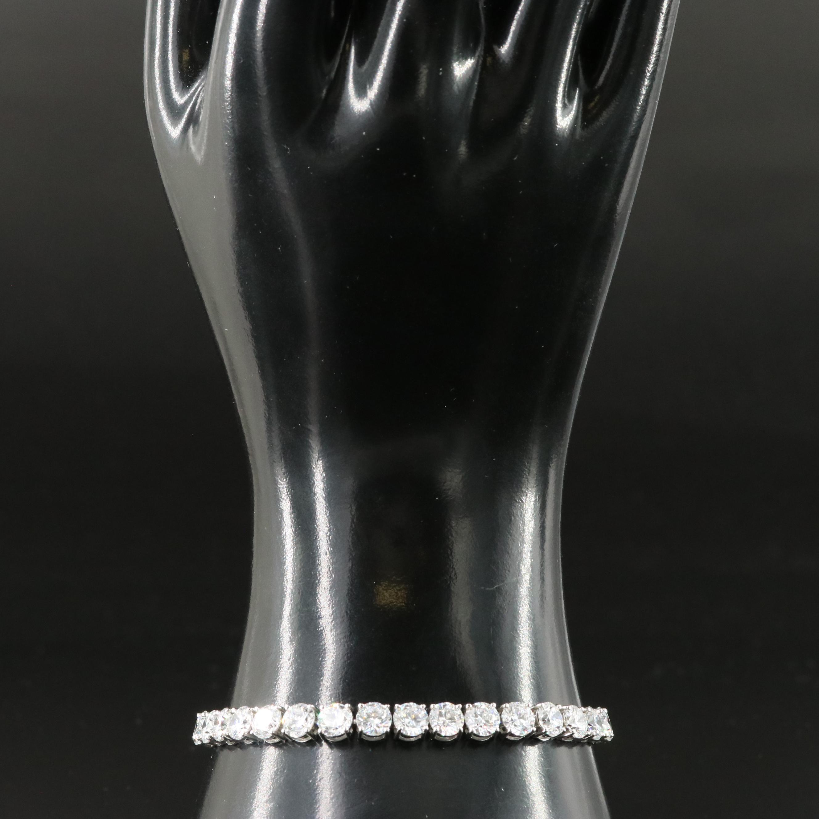 Platinum 17.89 CTW Lab Grown Diamond Line Bracelet