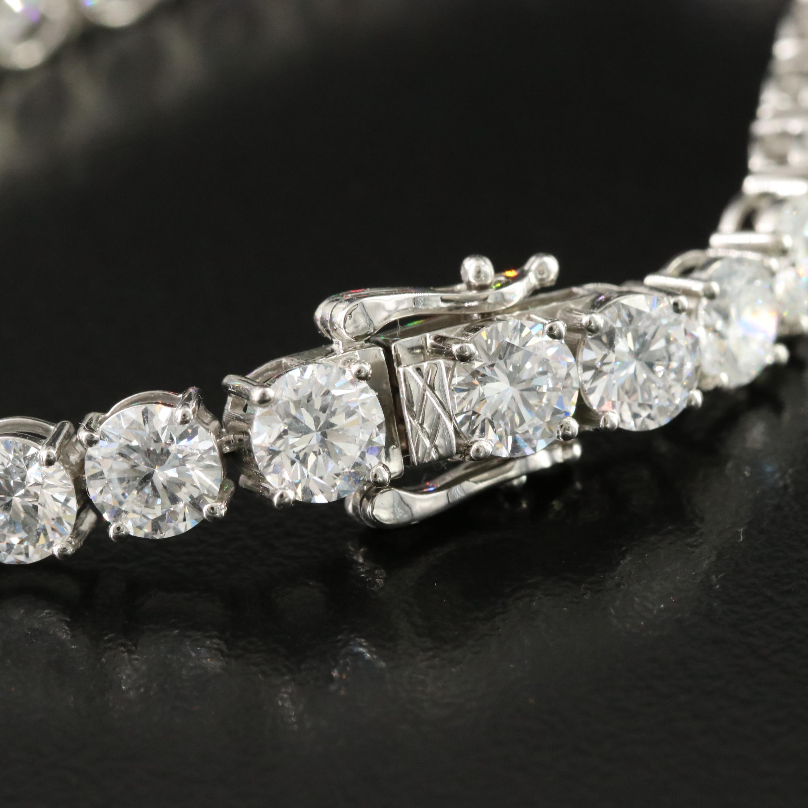 Platinum 17.89 CTW Lab Grown Diamond Line Bracelet