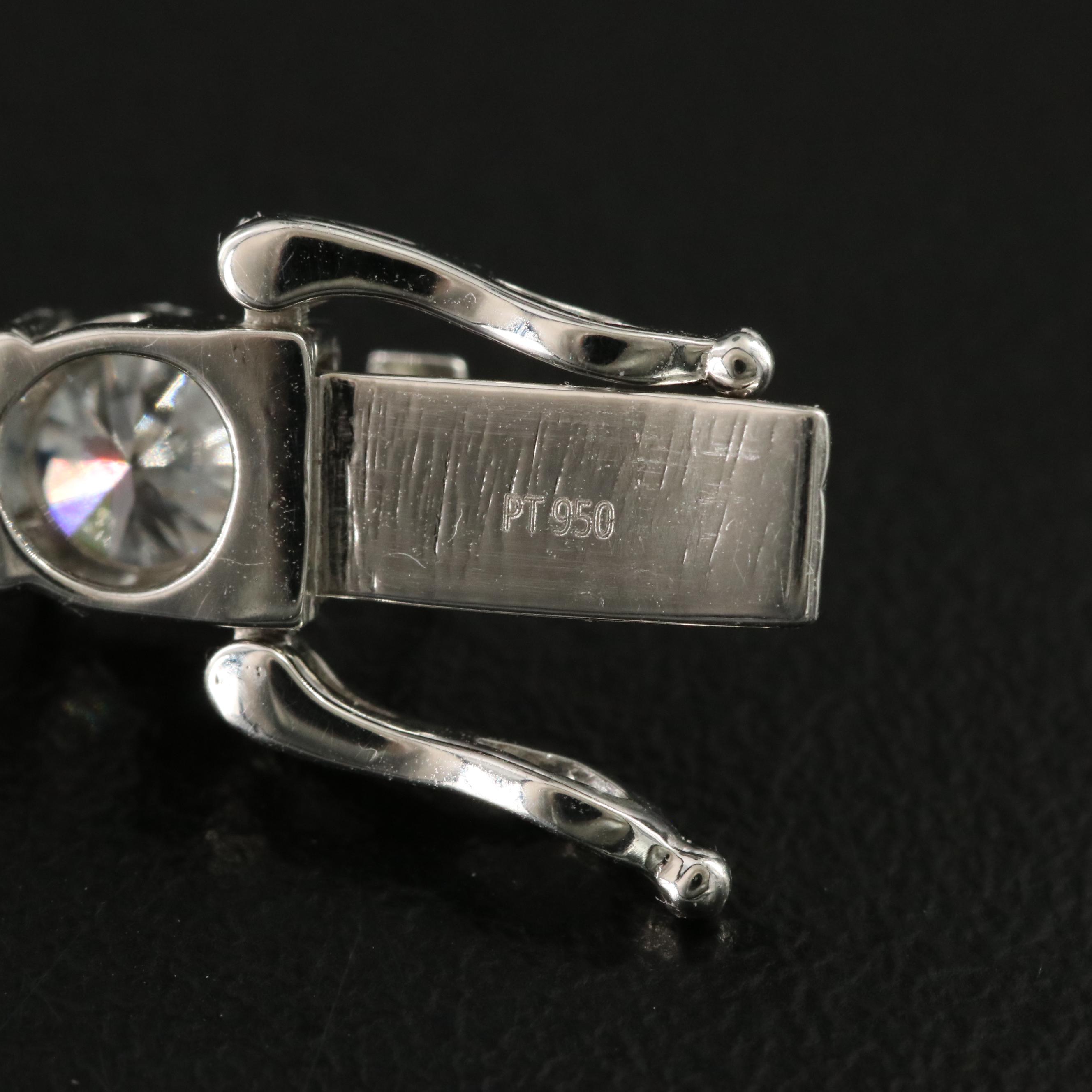 Platinum 17.89 CTW Lab Grown Diamond Line Bracelet