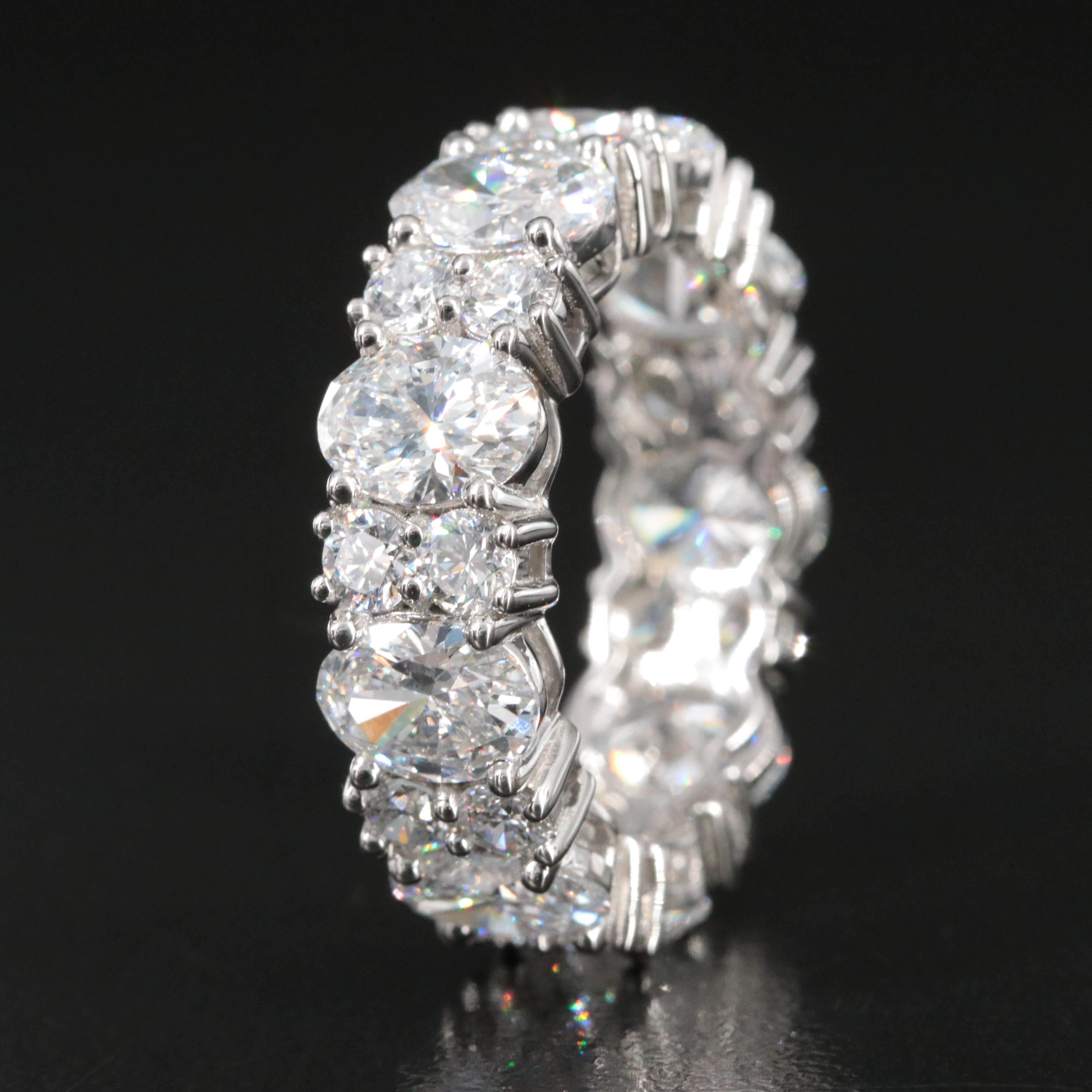 Platinum 8.14 CTW Lab Grown Diamond Eternity Band