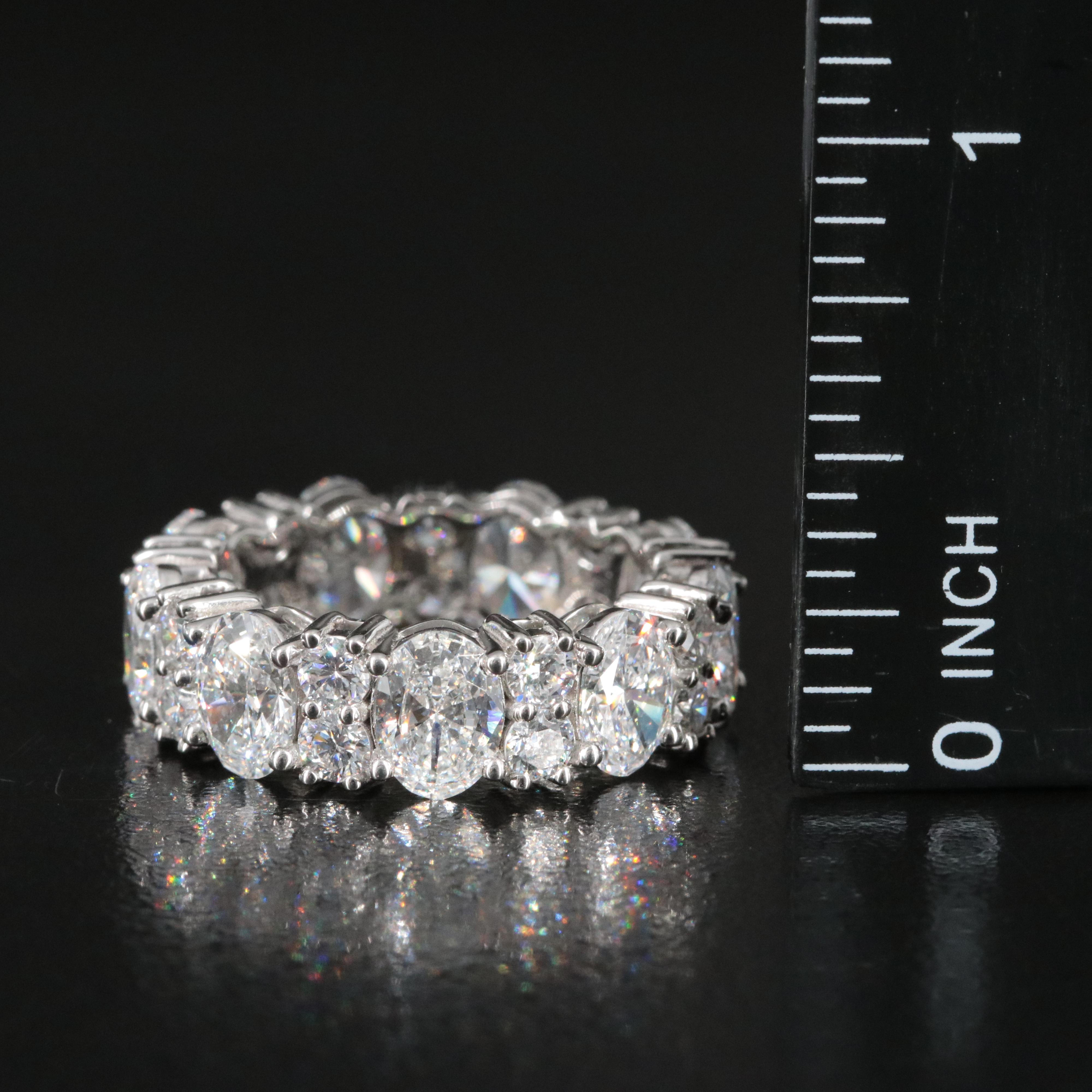 Platinum 8.14 CTW Lab Grown Diamond Eternity Band