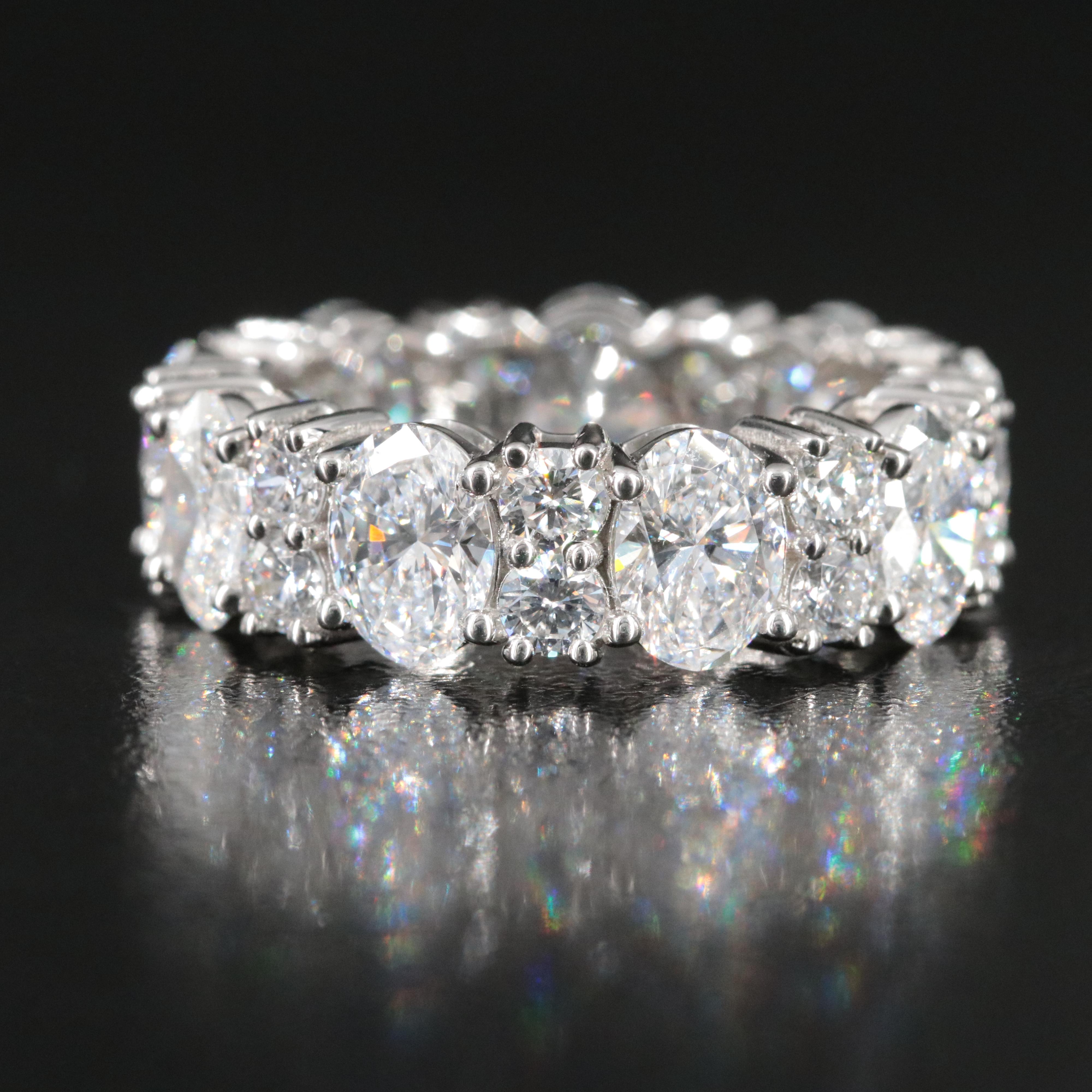Platinum 8.14 CTW Lab Grown Diamond Eternity Band