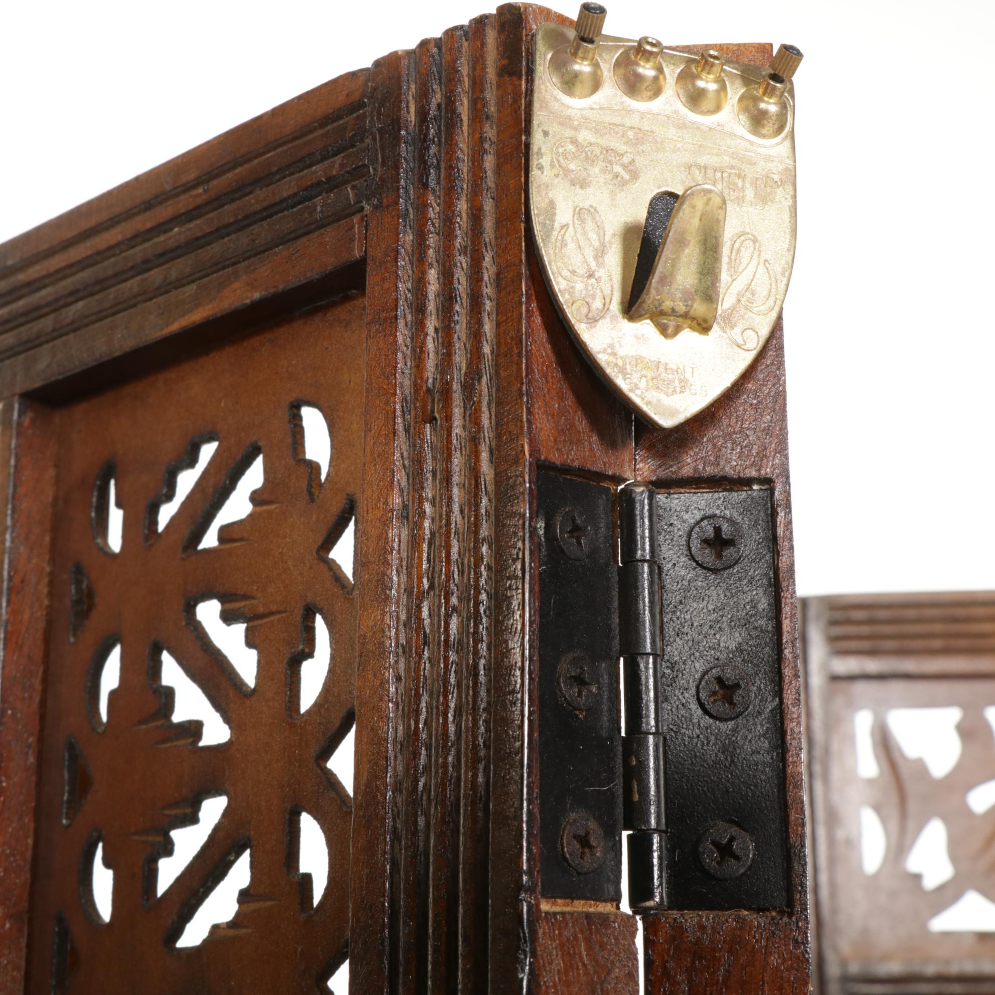 Three-Fold Room Screen with Cut Panels, Late 20th Century