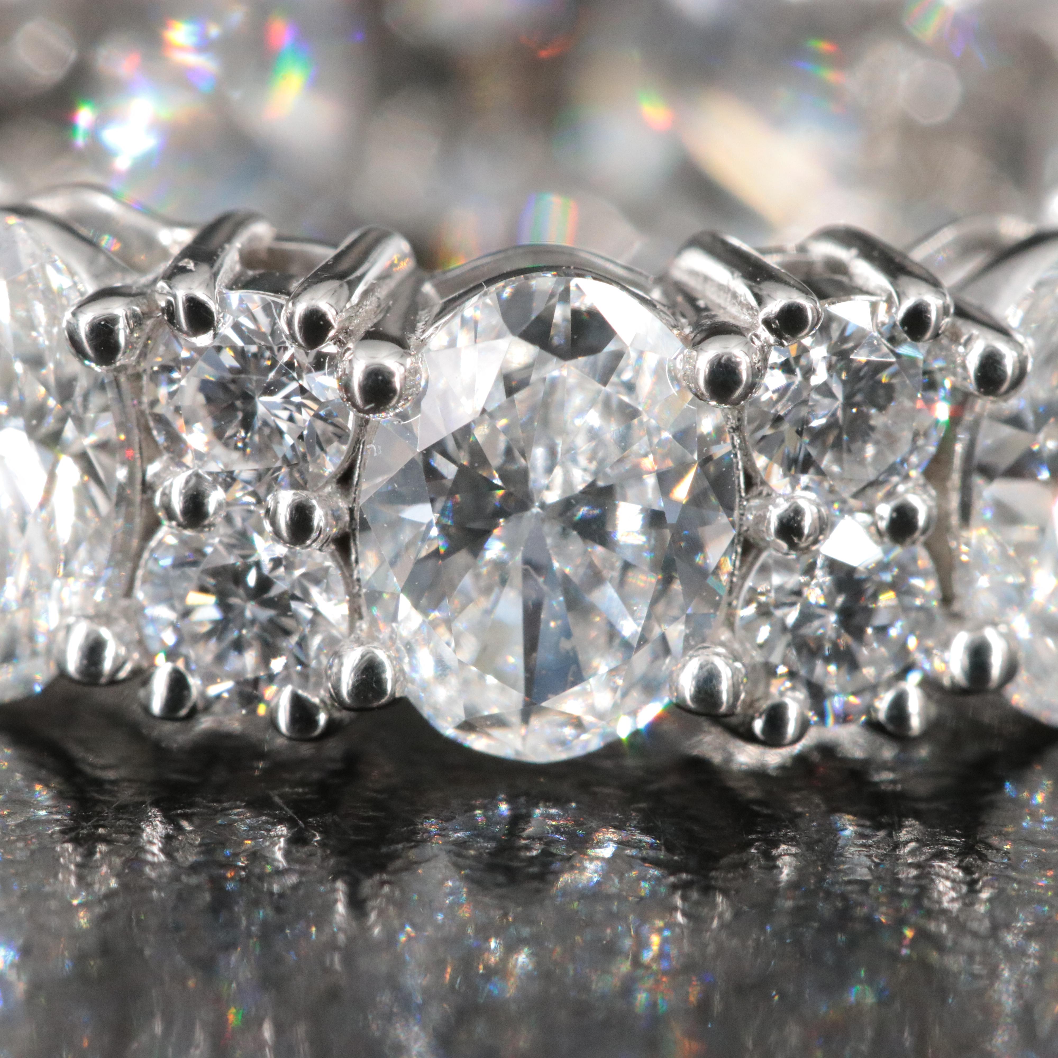 Platinum 8.14 CTW Lab Grown Diamond Eternity Band