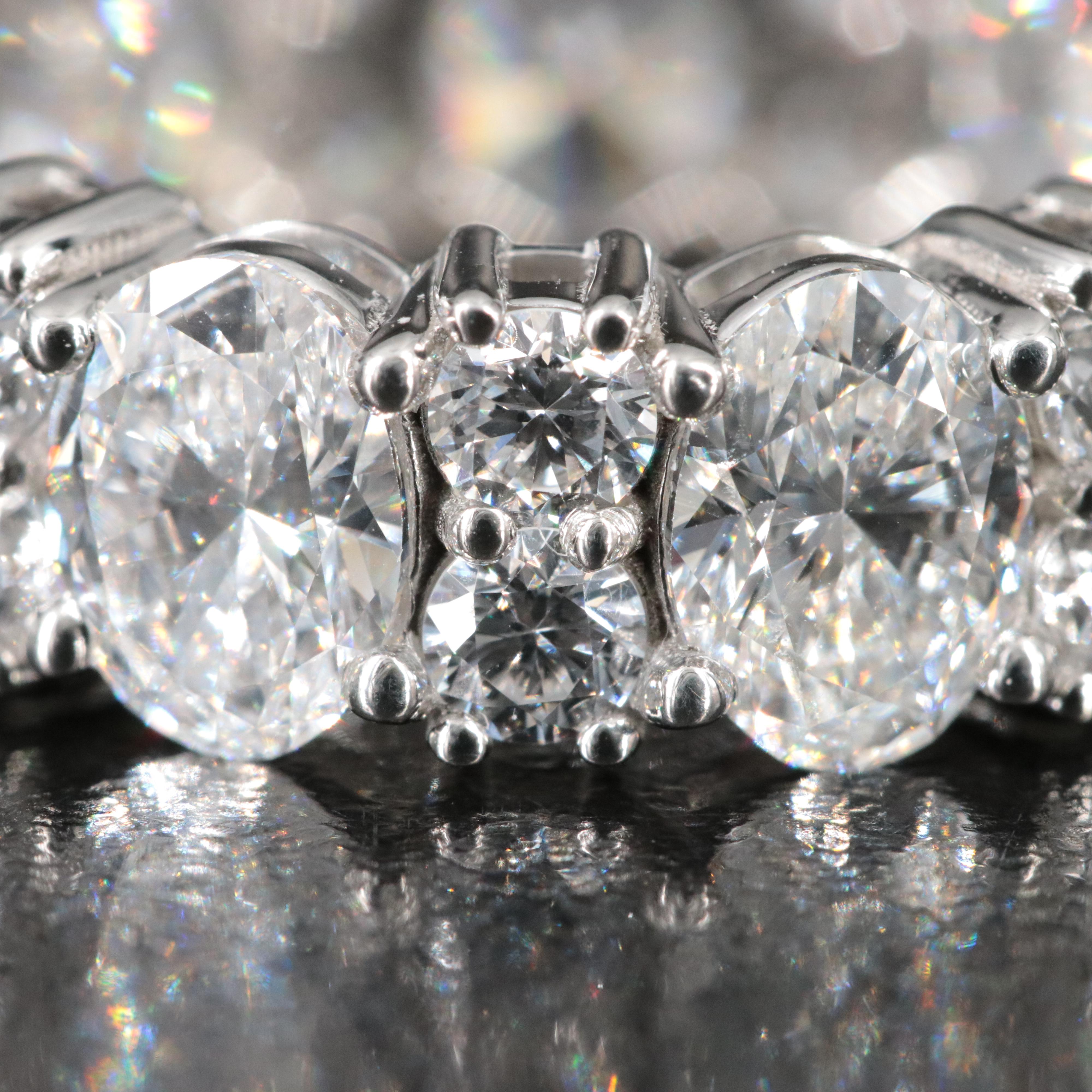 Platinum 8.14 CTW Lab Grown Diamond Eternity Band