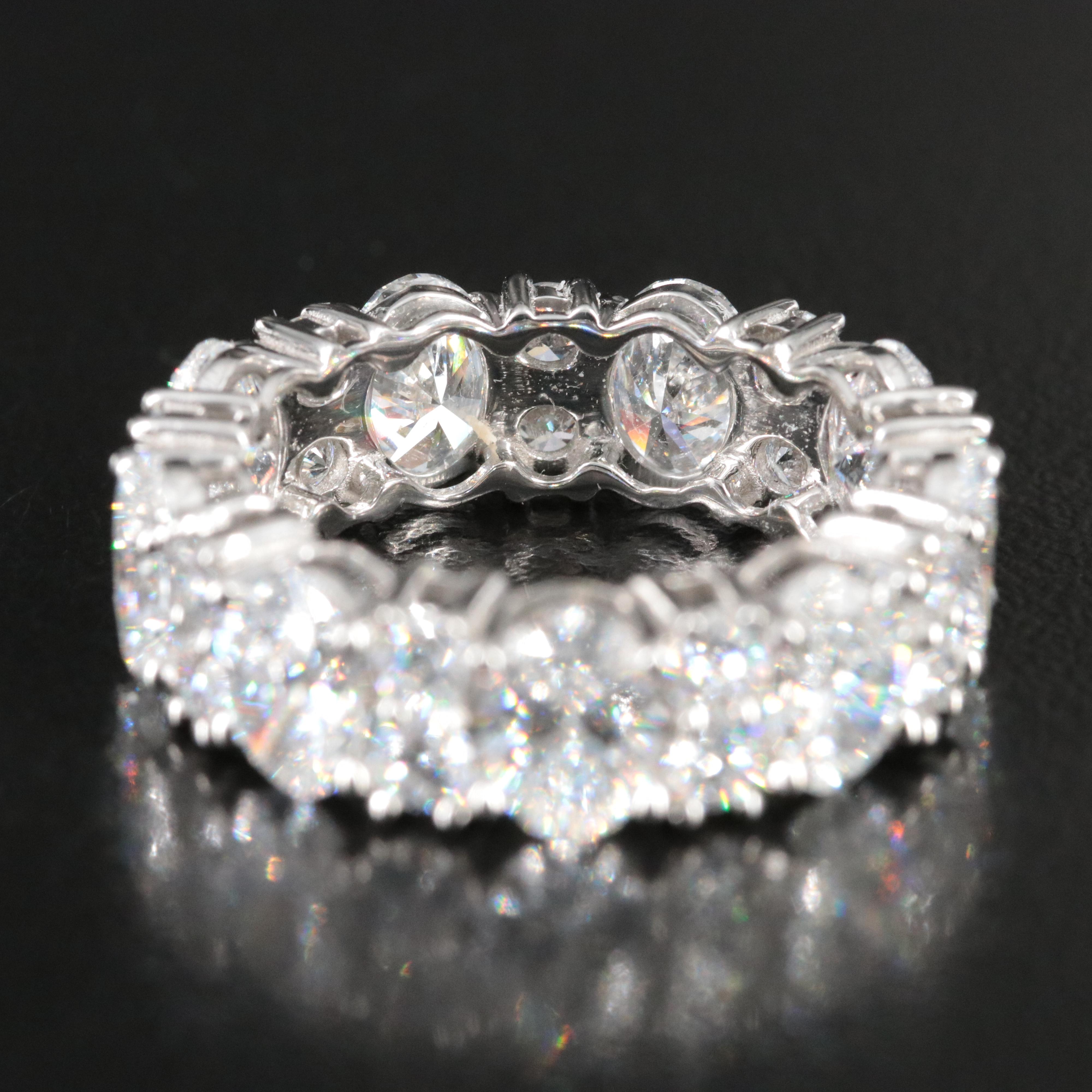 Platinum 8.14 CTW Lab Grown Diamond Eternity Band