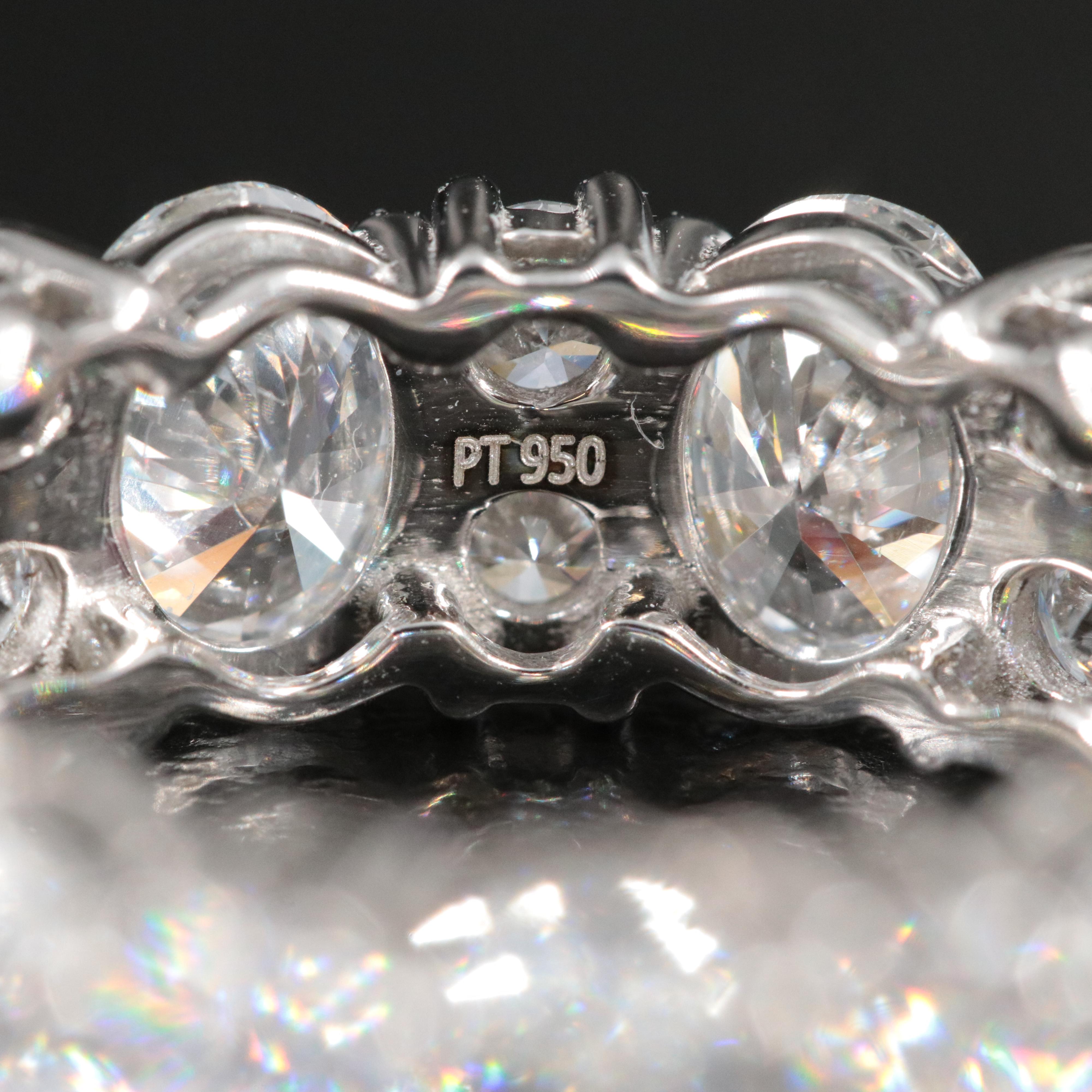 Platinum 8.14 CTW Lab Grown Diamond Eternity Band