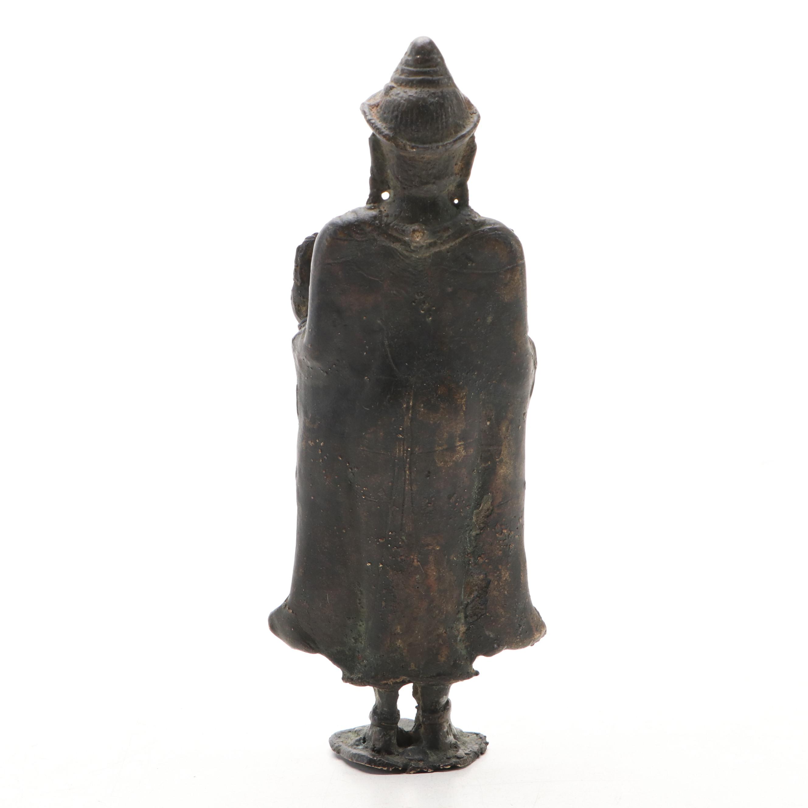 Southeast Asian Bronze Standing Buddha Statue