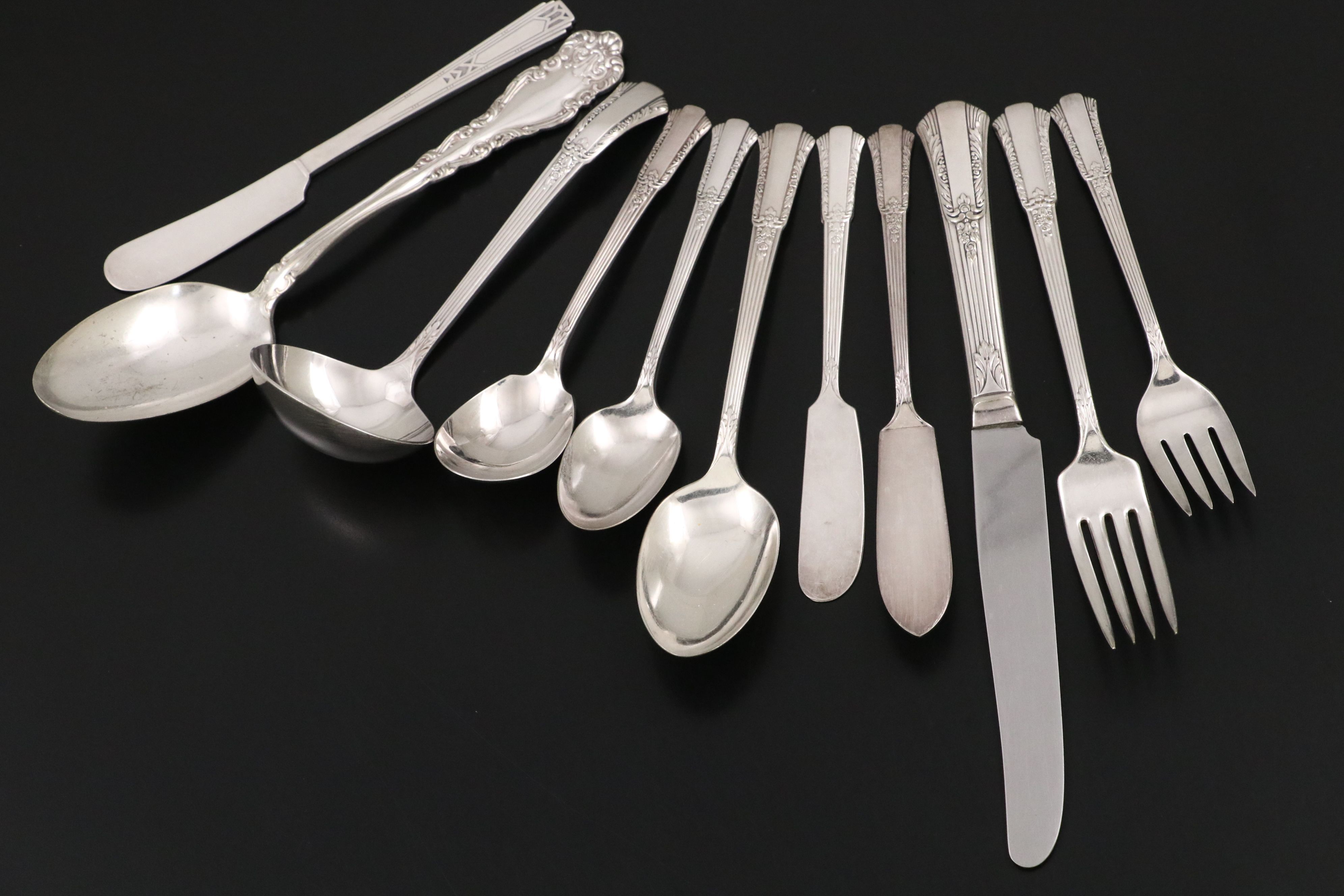 Wm. Rogers International Silver "Treasure" Silver Plate Flatware, 1940