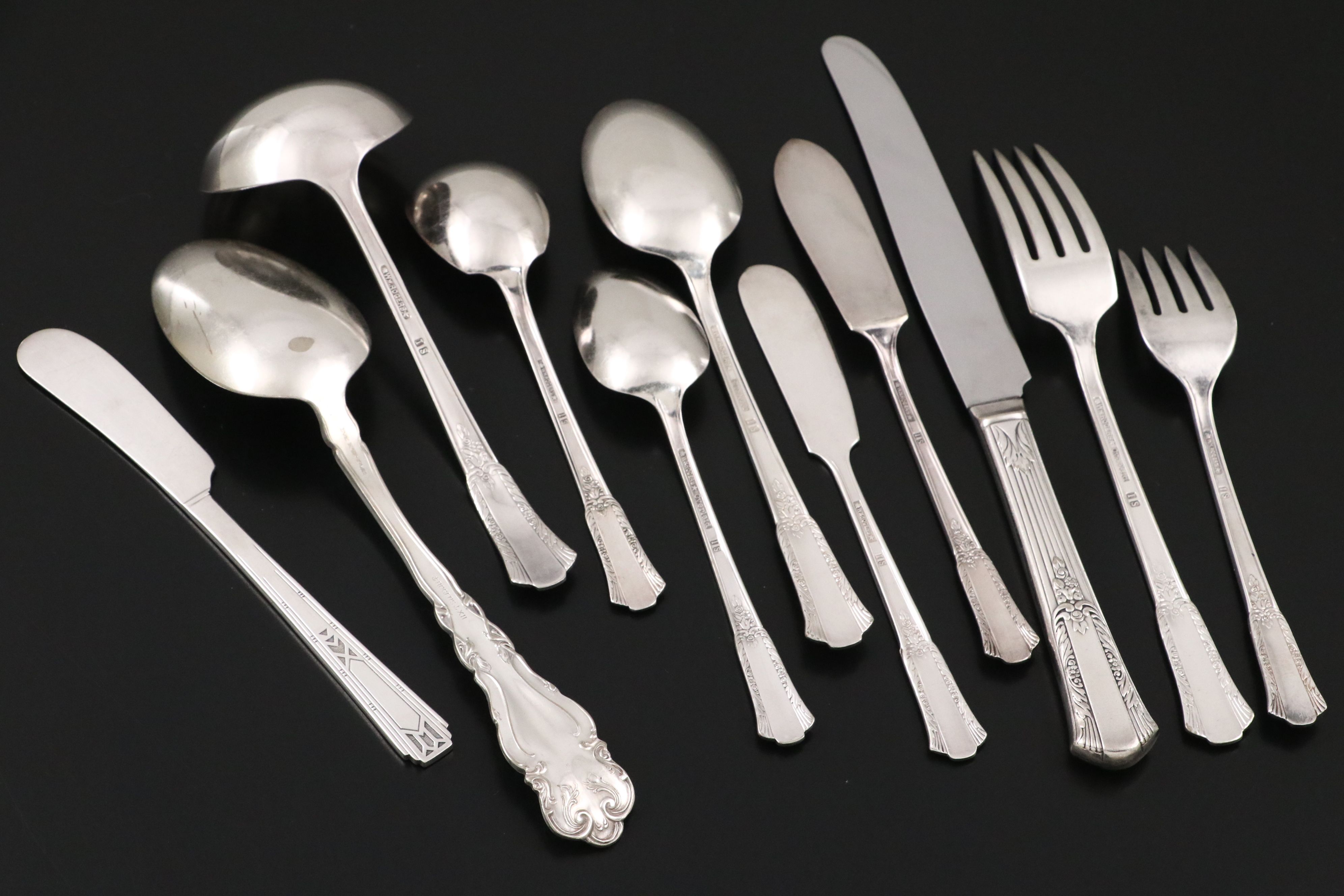 Wm. Rogers International Silver "Treasure" Silver Plate Flatware, 1940