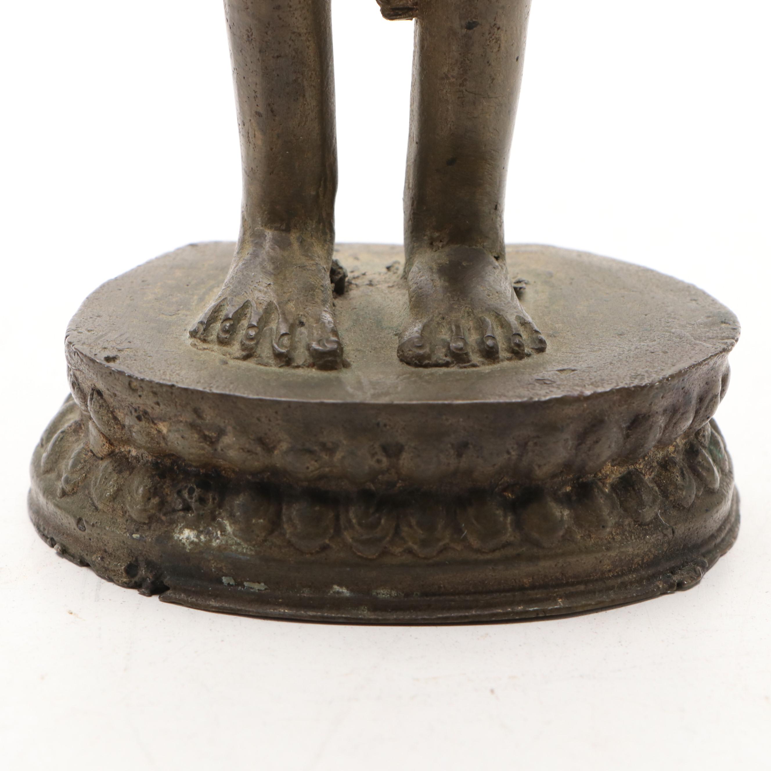 Tibetan Tara Bronzed Metal Statue