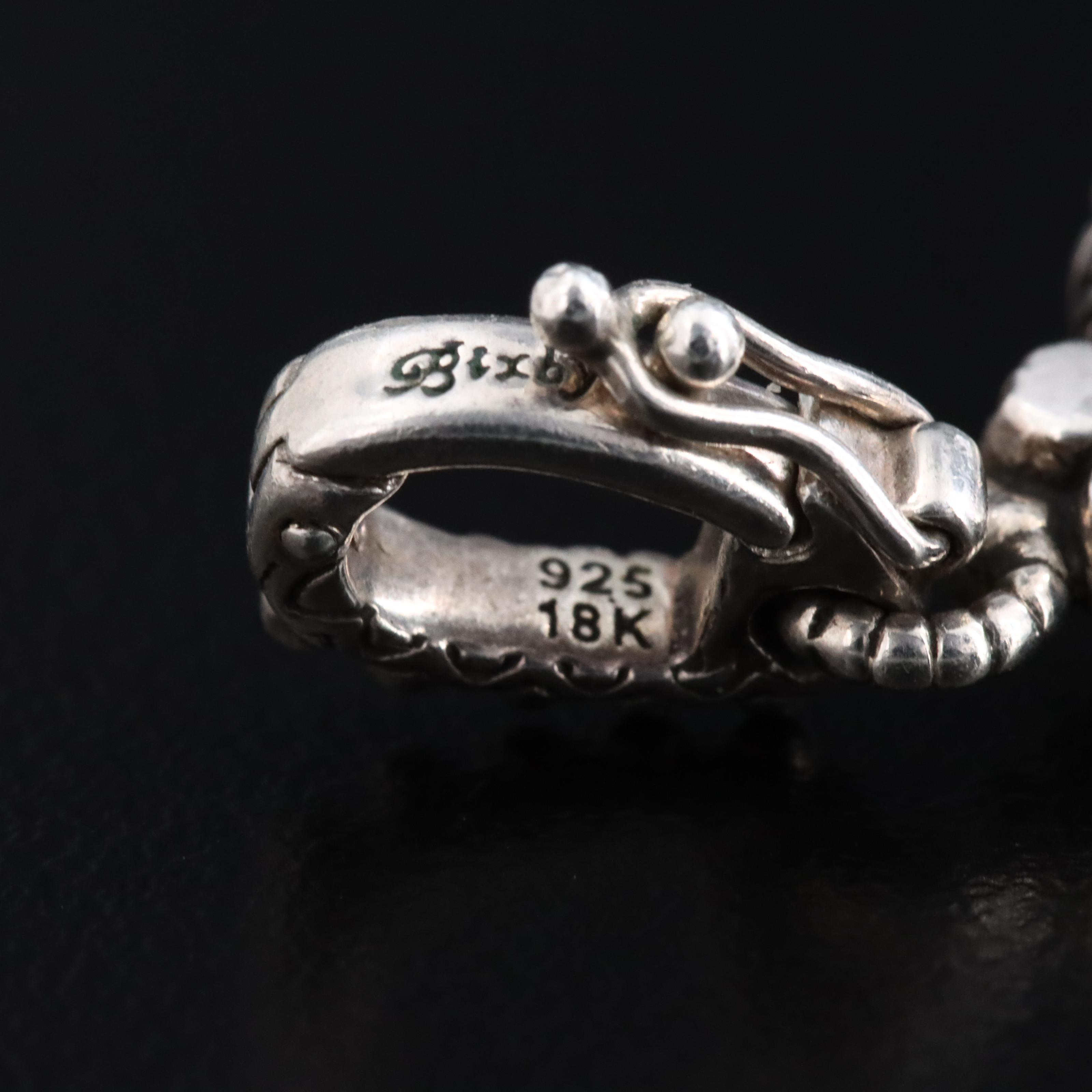 Barbara Bixby Sterling London Blue Topaz Key Pendant with 18K Accent