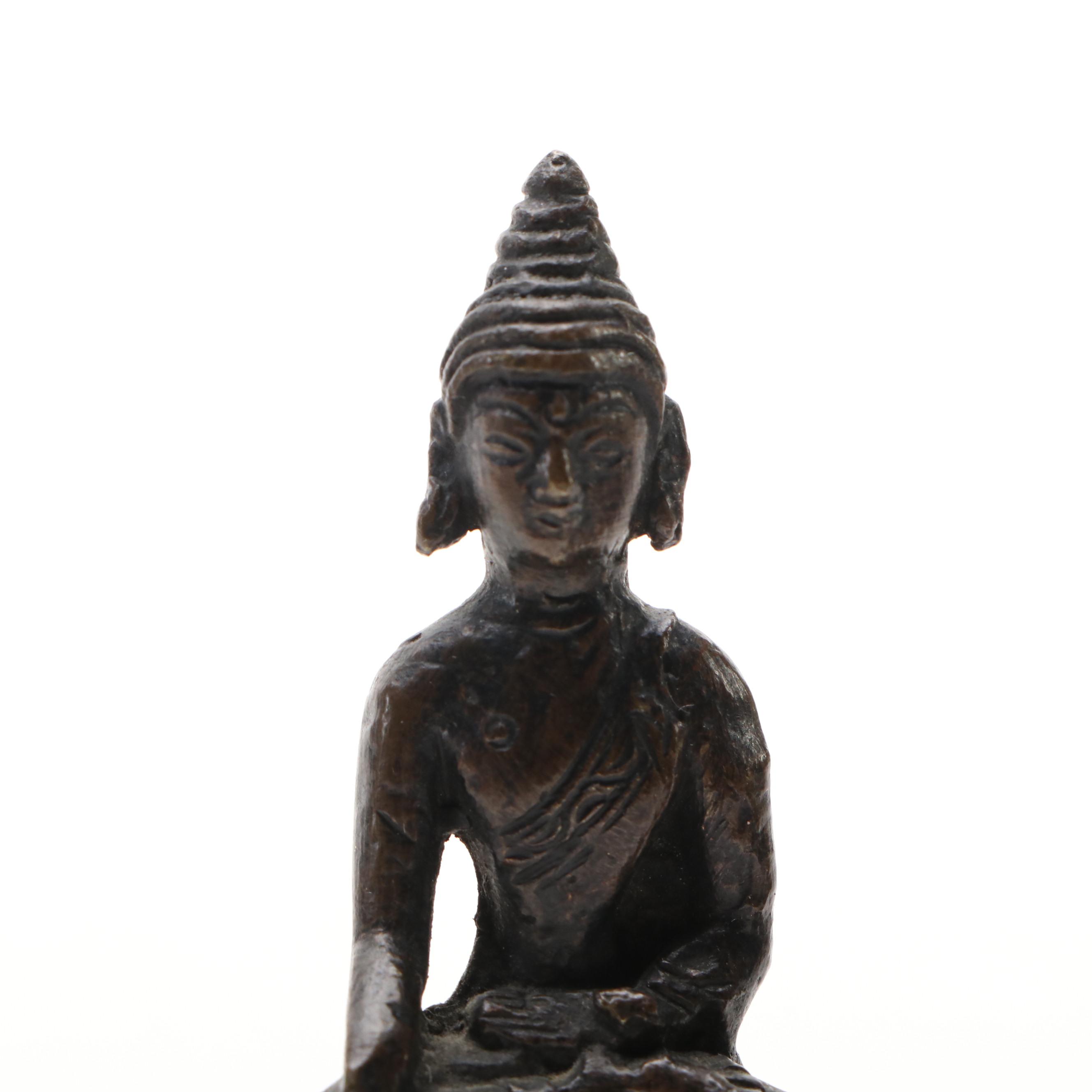 Tibetan Lama and Southeast Asian Style Buddha Bronze Statues