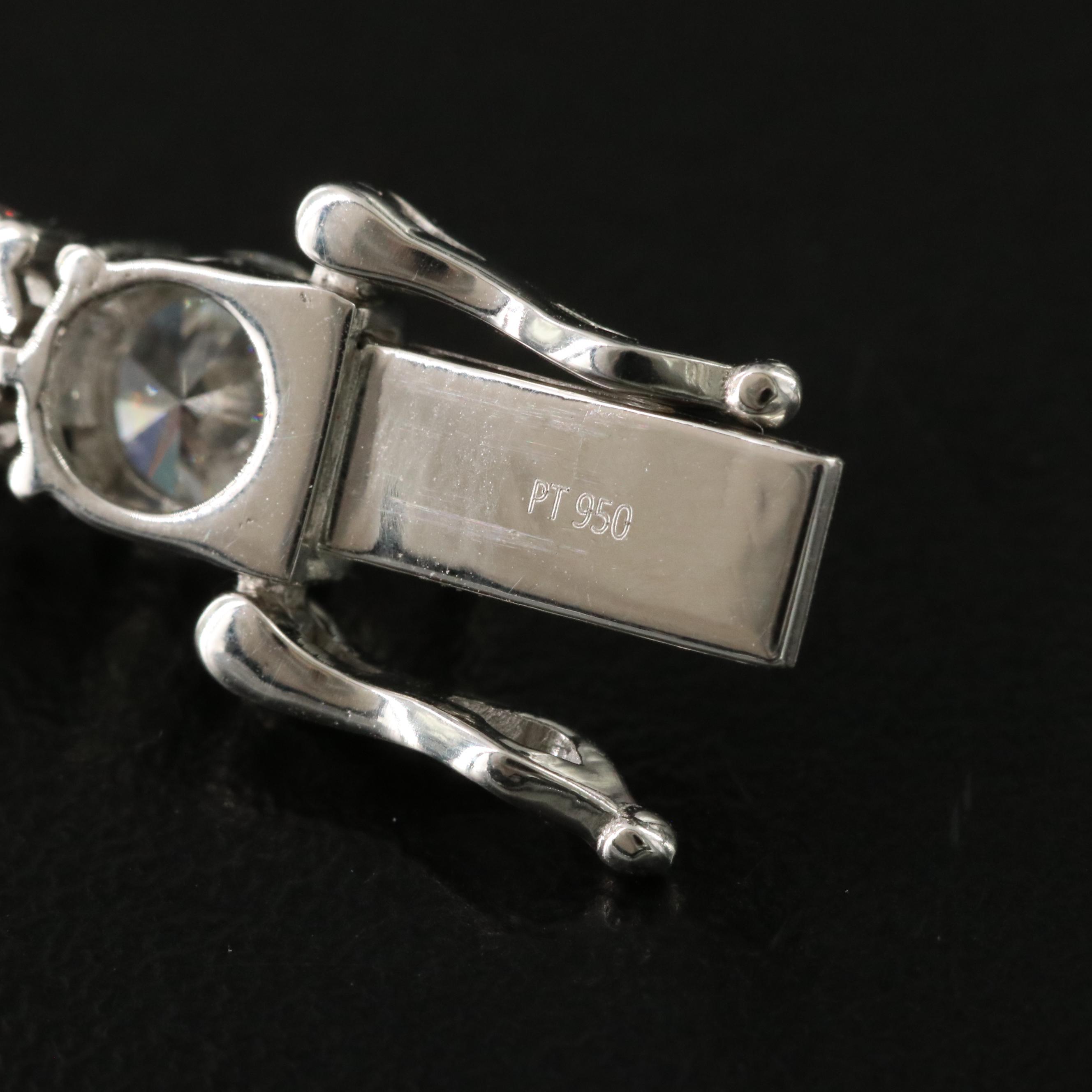 Platinum 18.23 CTW Lab Grown Diamond Line Bracelet