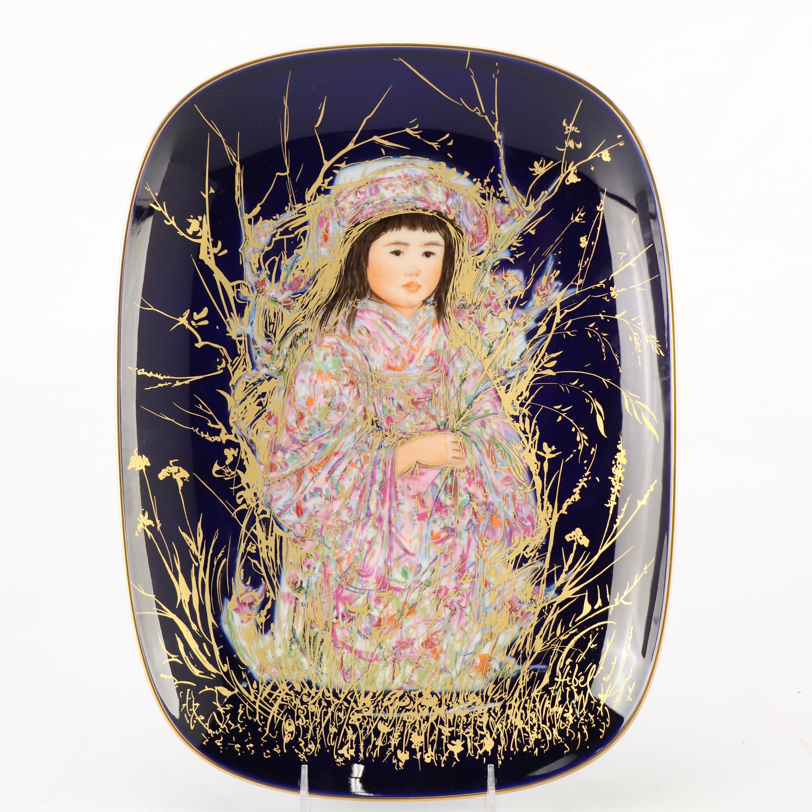 Edna Hibel for Rosenthal Limited Edition Arte Ovale "Takara" Porcelain Plate