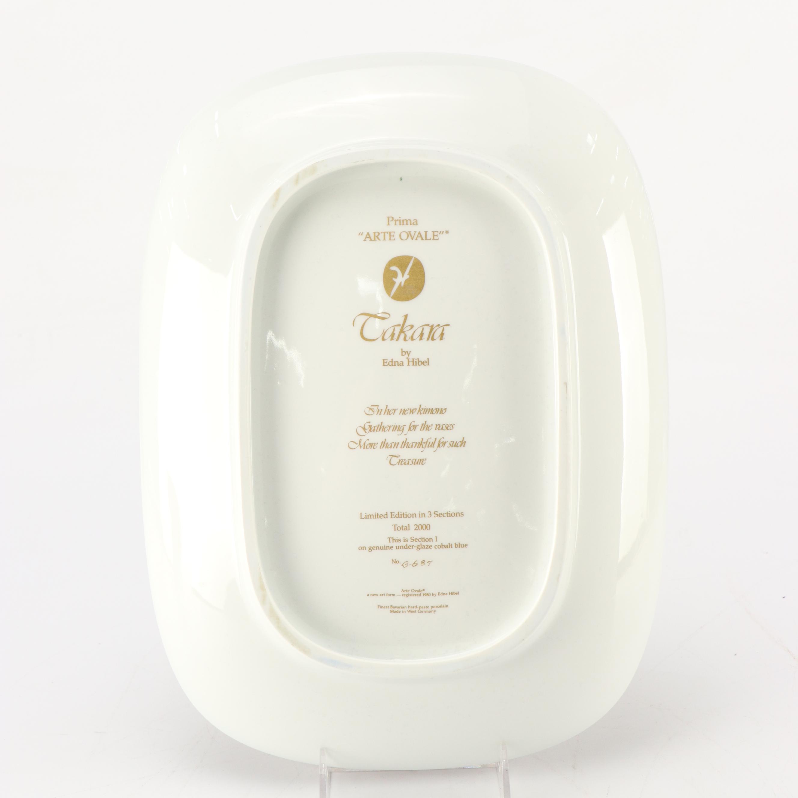 Edna Hibel for Rosenthal Limited Edition Arte Ovale "Takara" Porcelain Plate