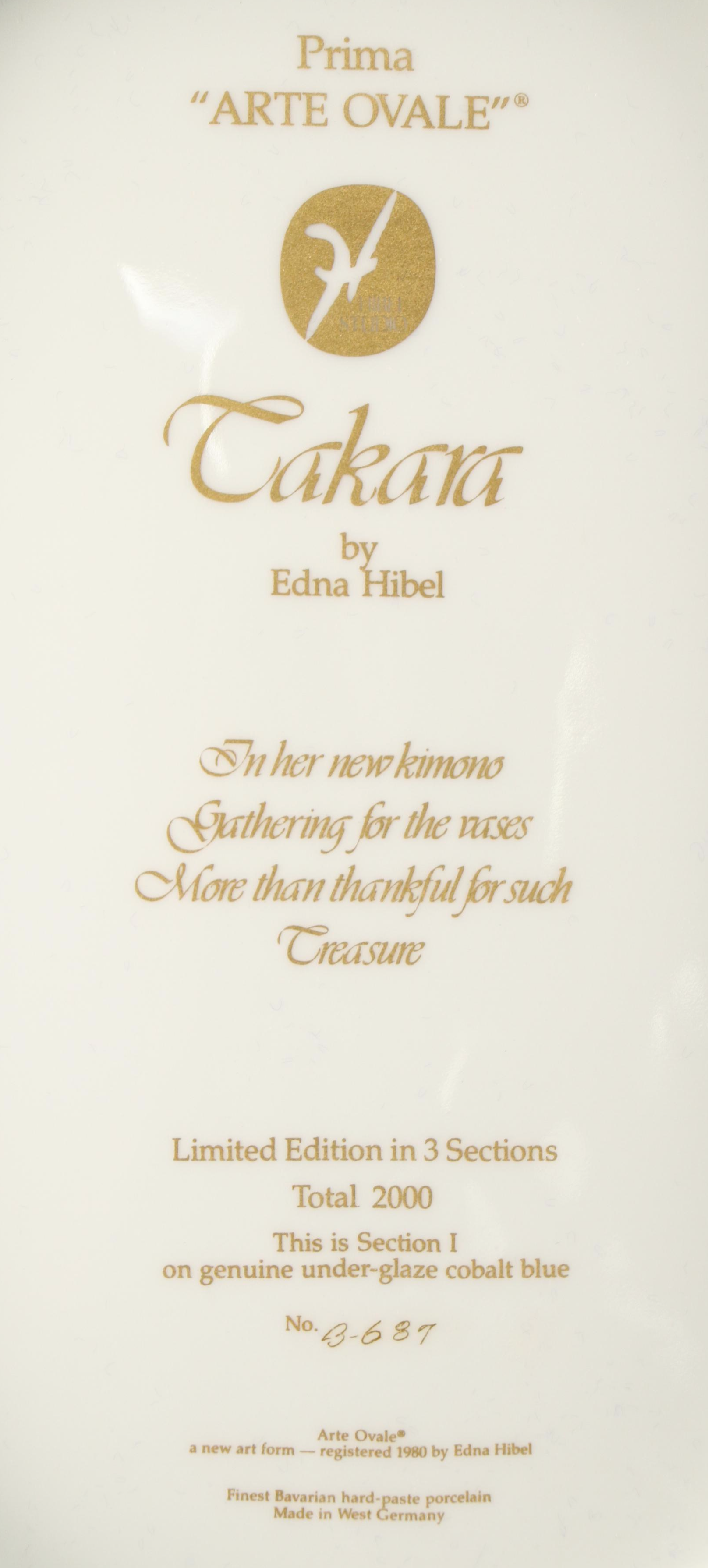 Edna Hibel for Rosenthal Limited Edition Arte Ovale "Takara" Porcelain Plate