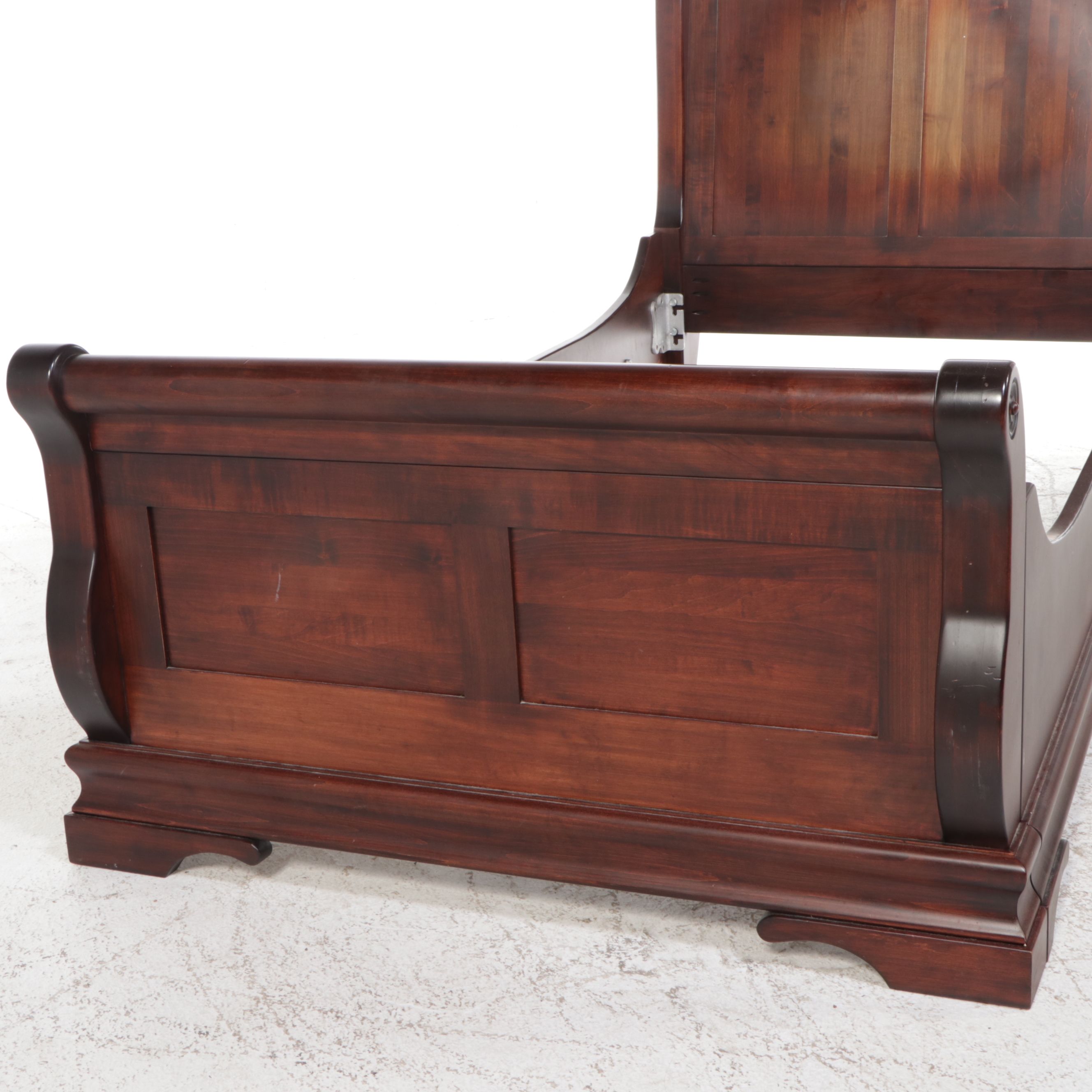 Pair of Yutzy Woodworking Maple Twin Size Sleigh Beds