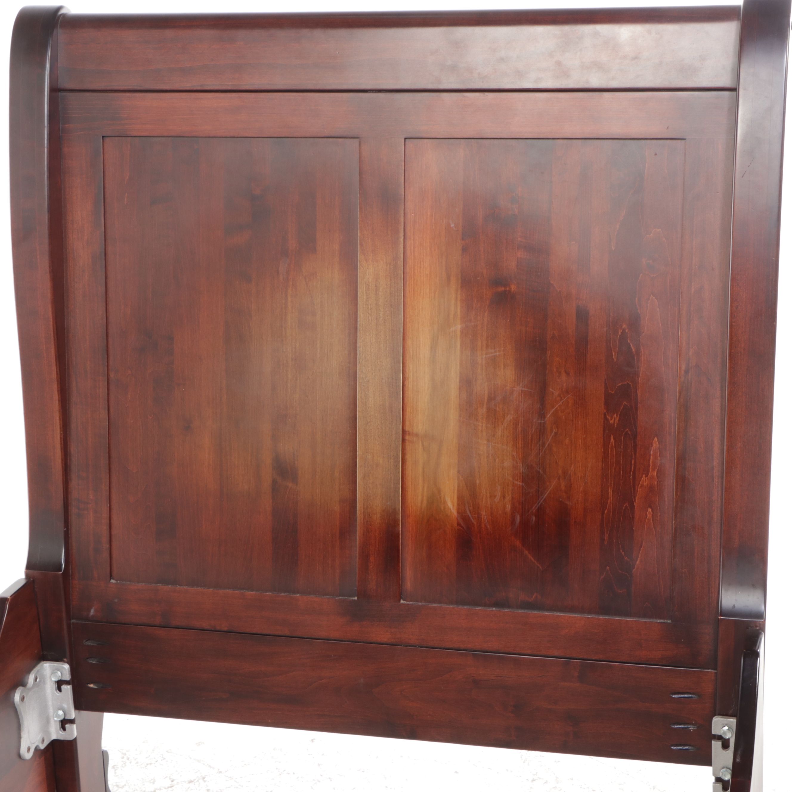 Pair of Yutzy Woodworking Maple Twin Size Sleigh Beds