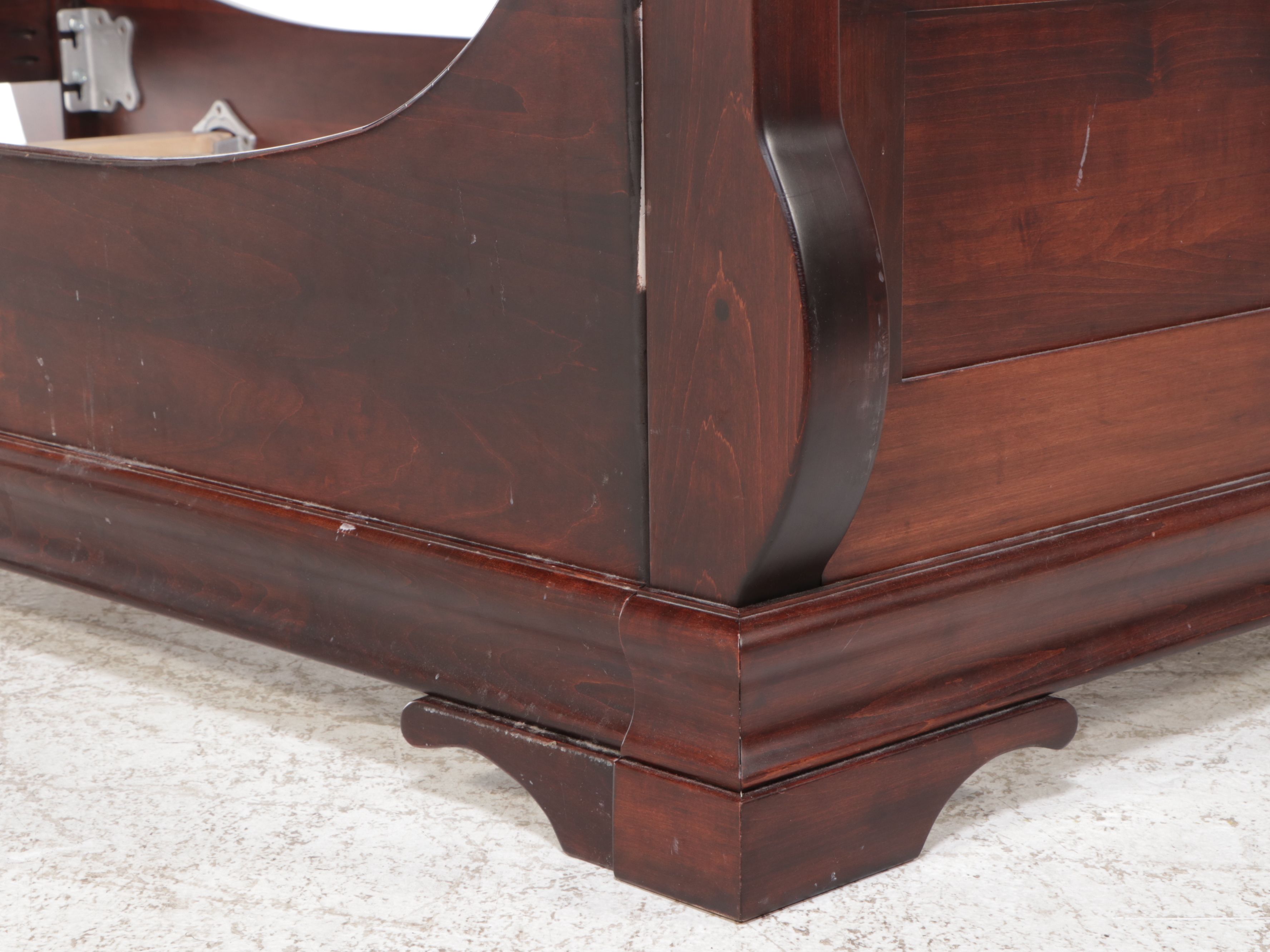 Pair of Yutzy Woodworking Maple Twin Size Sleigh Beds