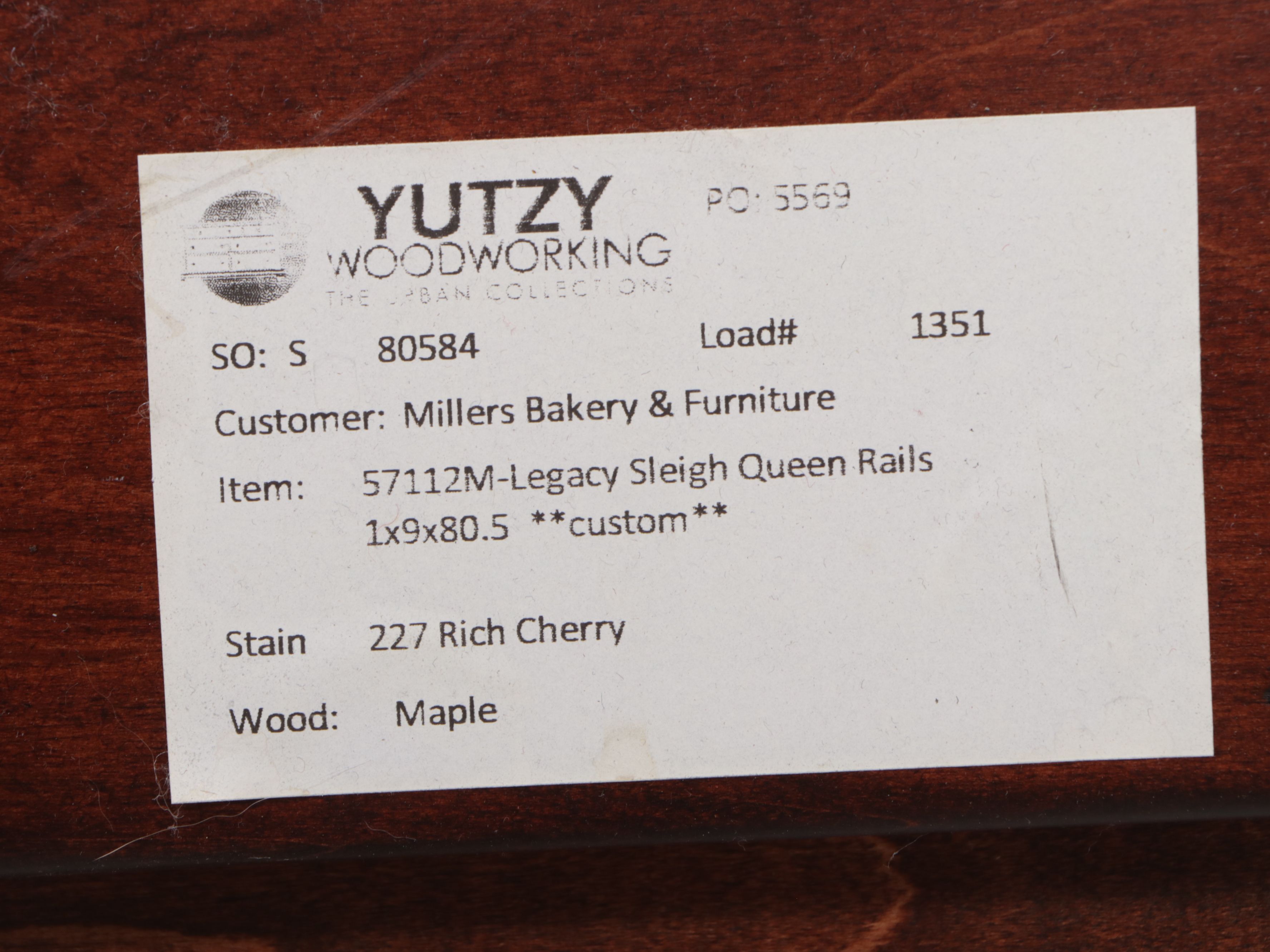 Pair of Yutzy Woodworking Maple Twin Size Sleigh Beds