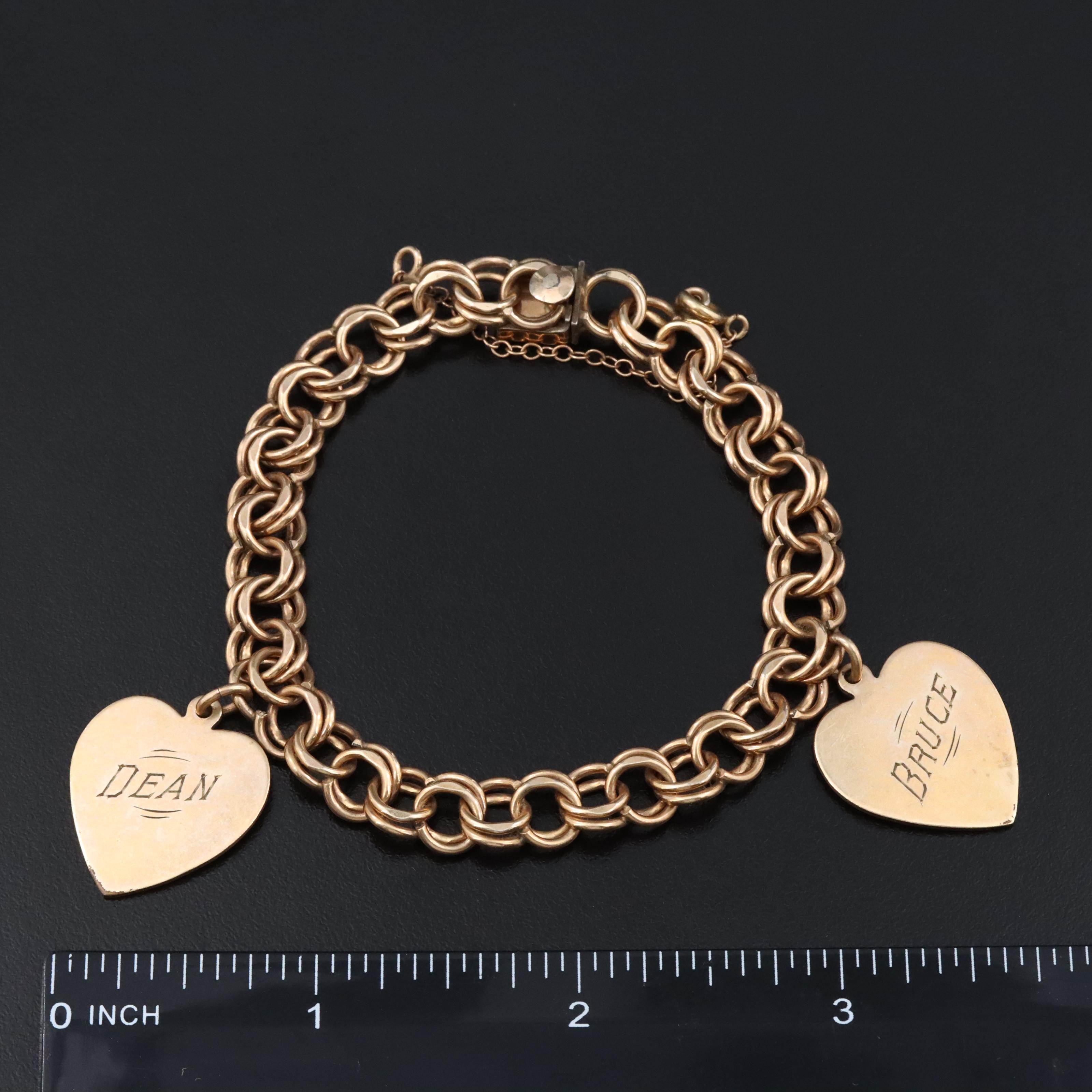 Vintage Gold-Filled Charm Bracelets Including Service Awards