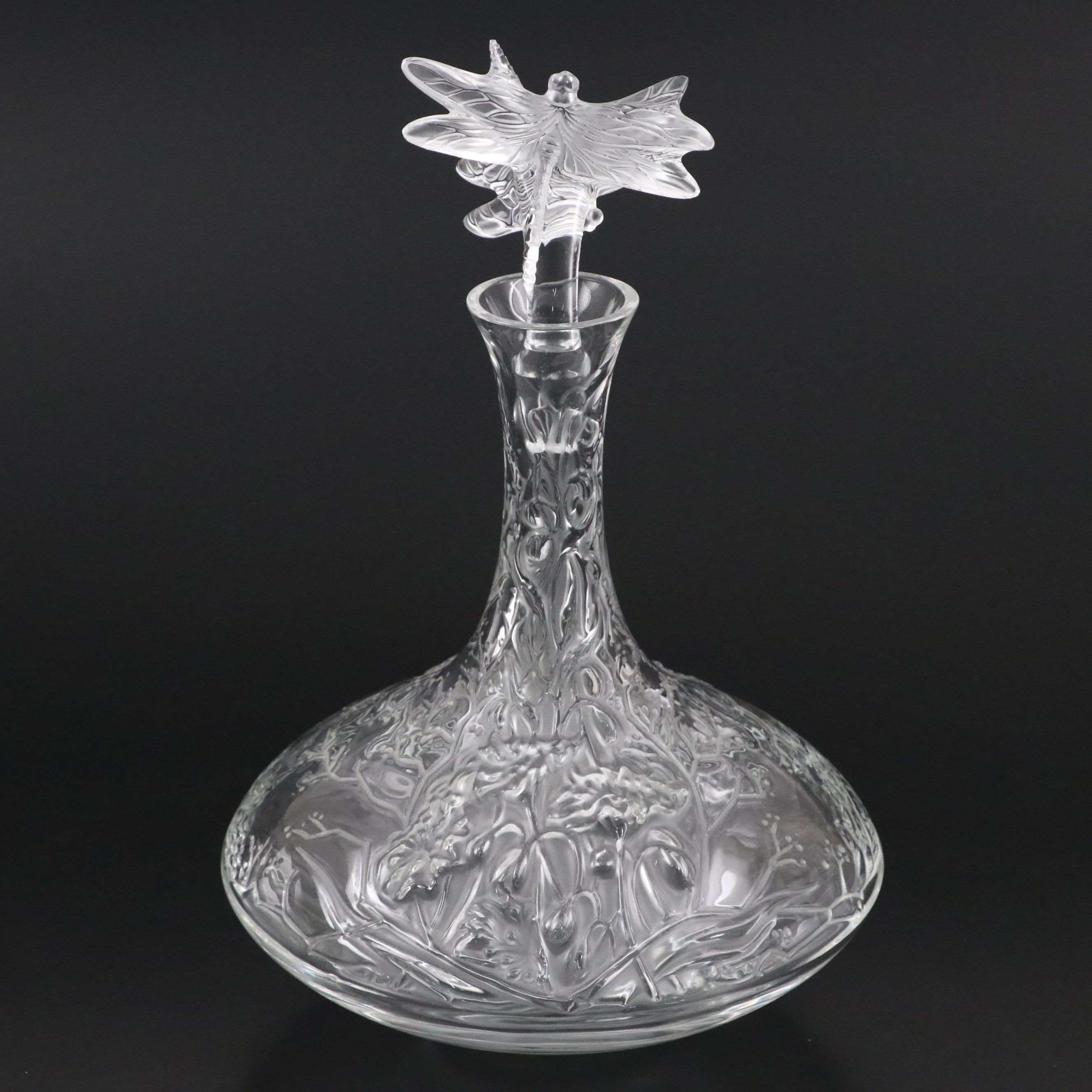Lalique Limited Edition "Libellule" Crystal Dragonfly Decanter, 2008