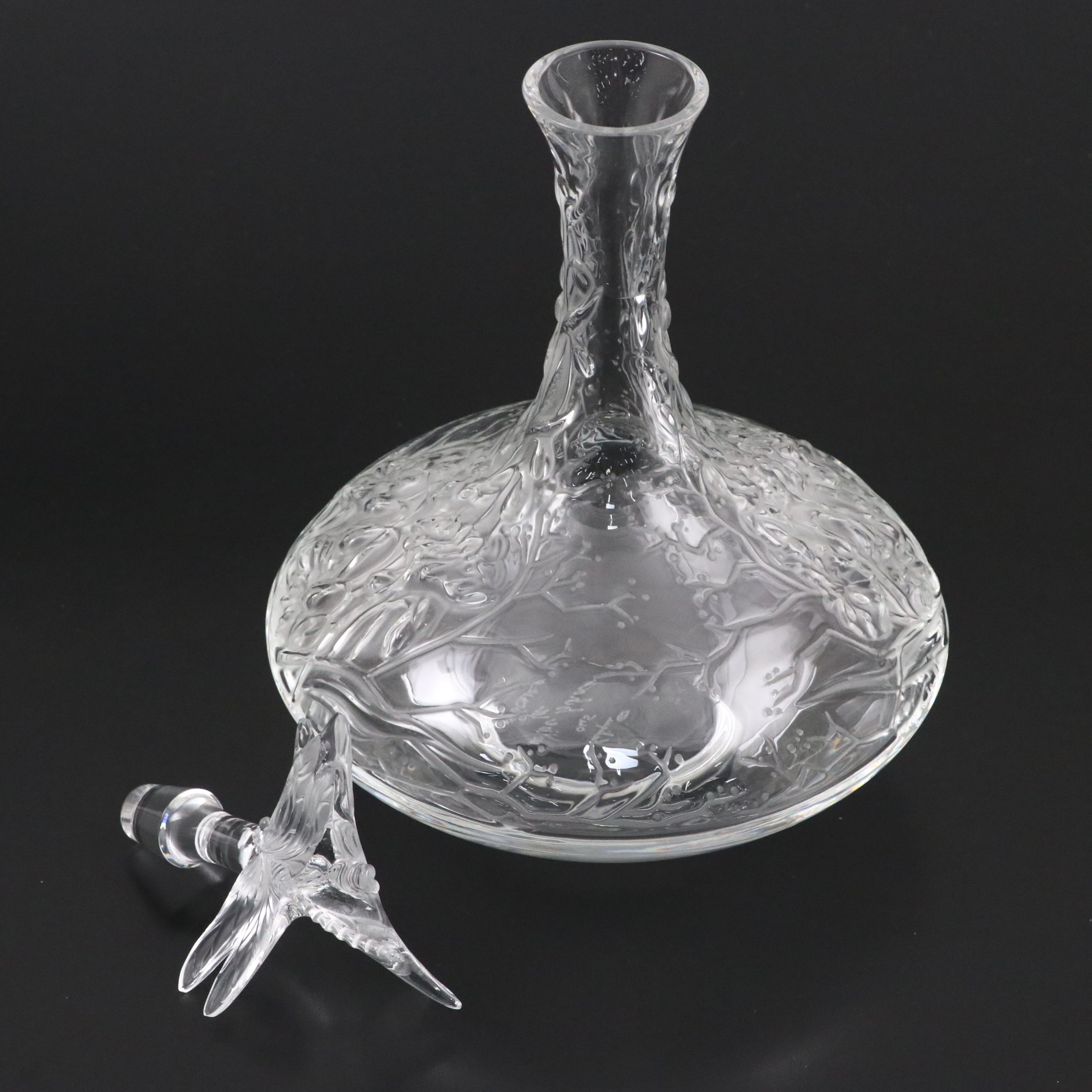 Lalique Limited Edition "Libellule" Crystal Dragonfly Decanter, 2008