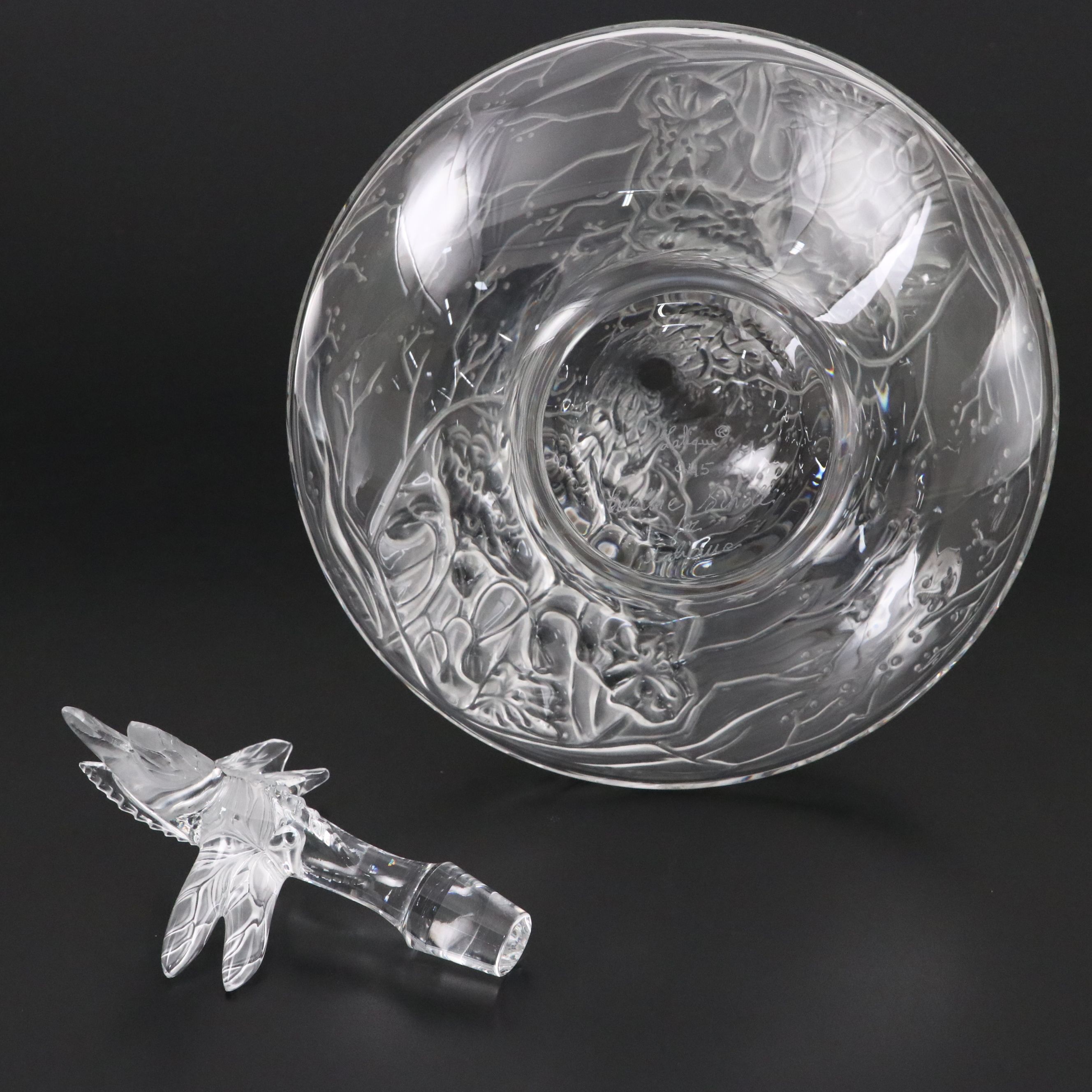 Lalique Limited Edition "Libellule" Crystal Dragonfly Decanter, 2008