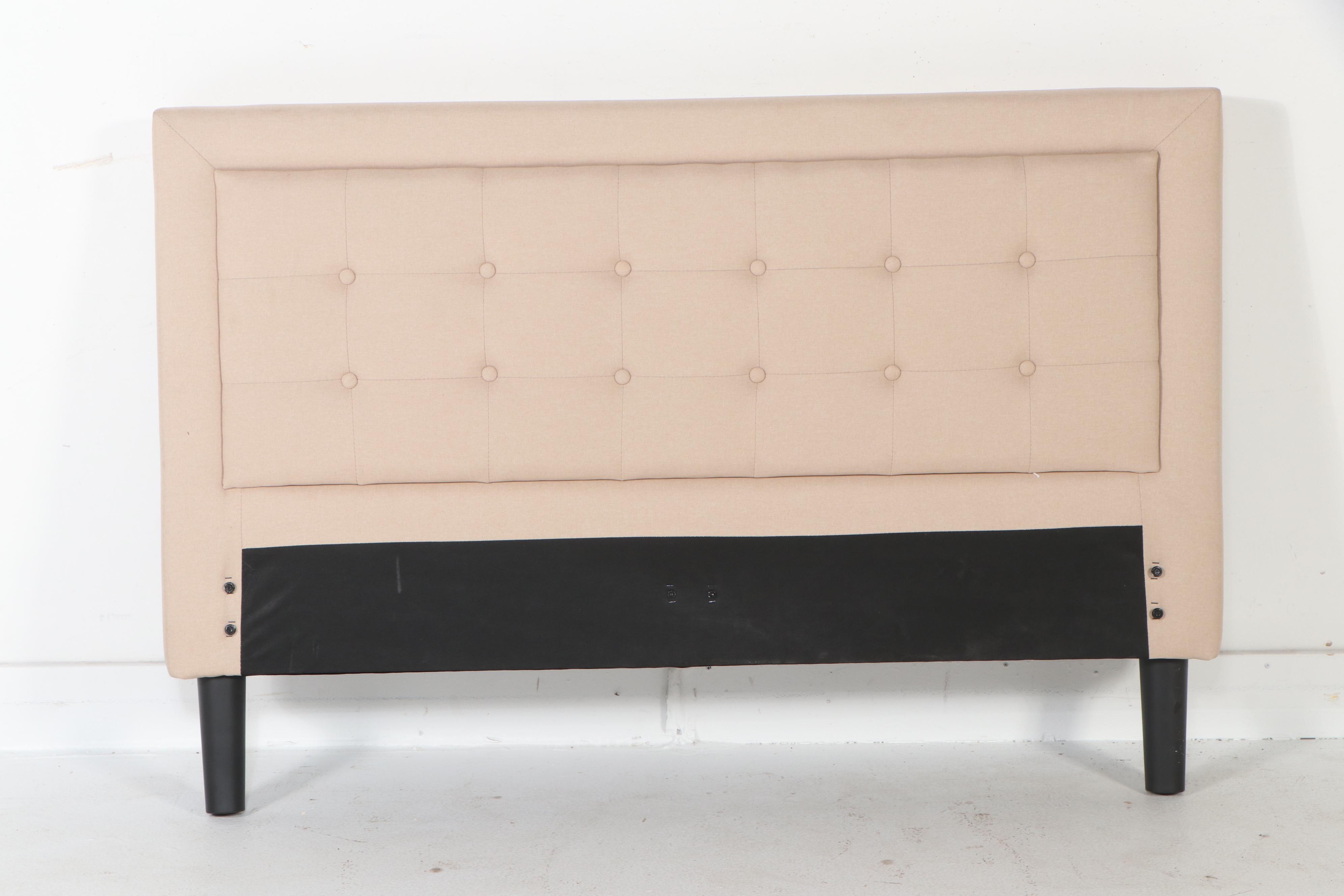 Modern Tufted Linen Queen Bed Frame