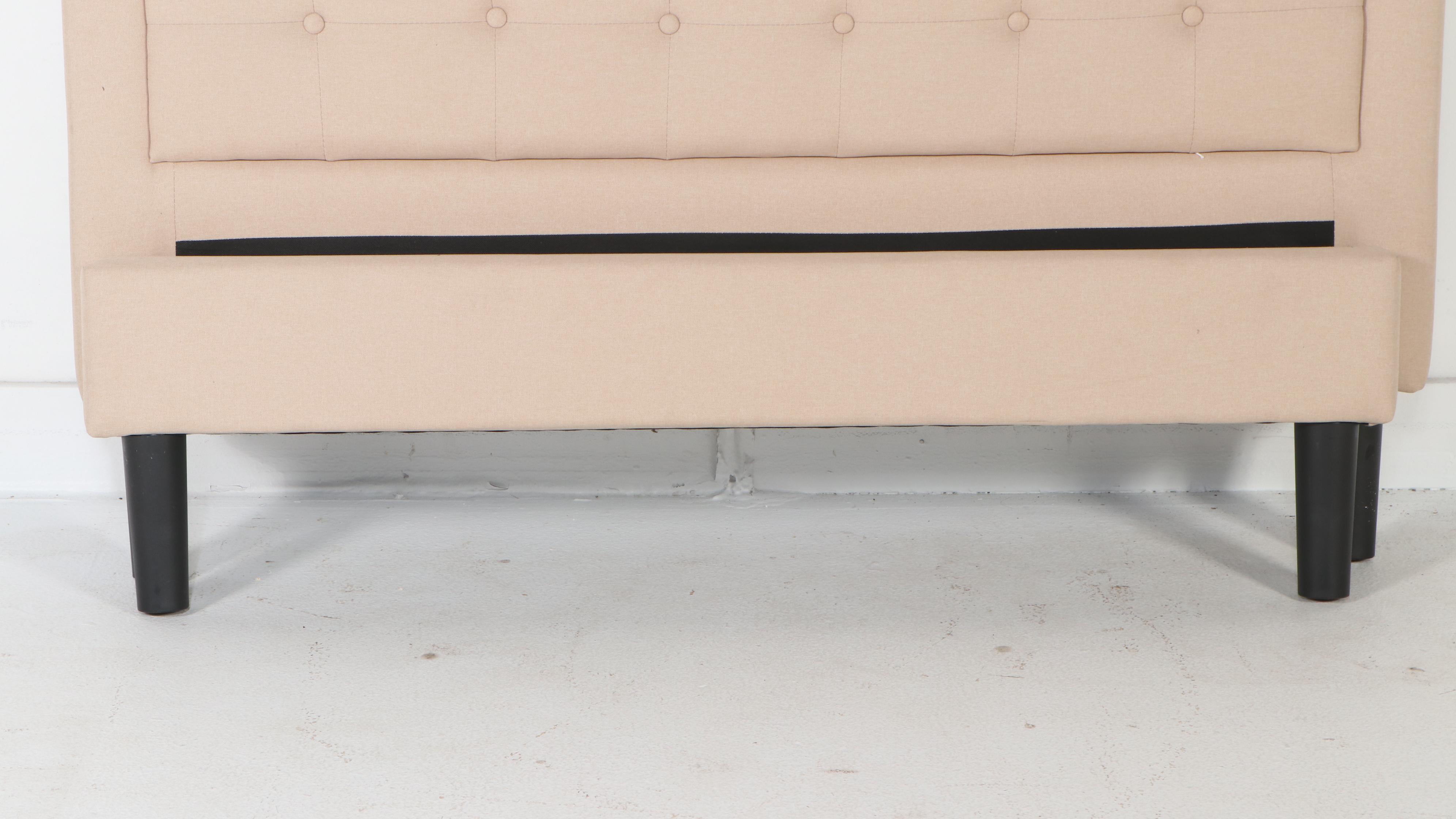 Modern Tufted Linen Queen Bed Frame