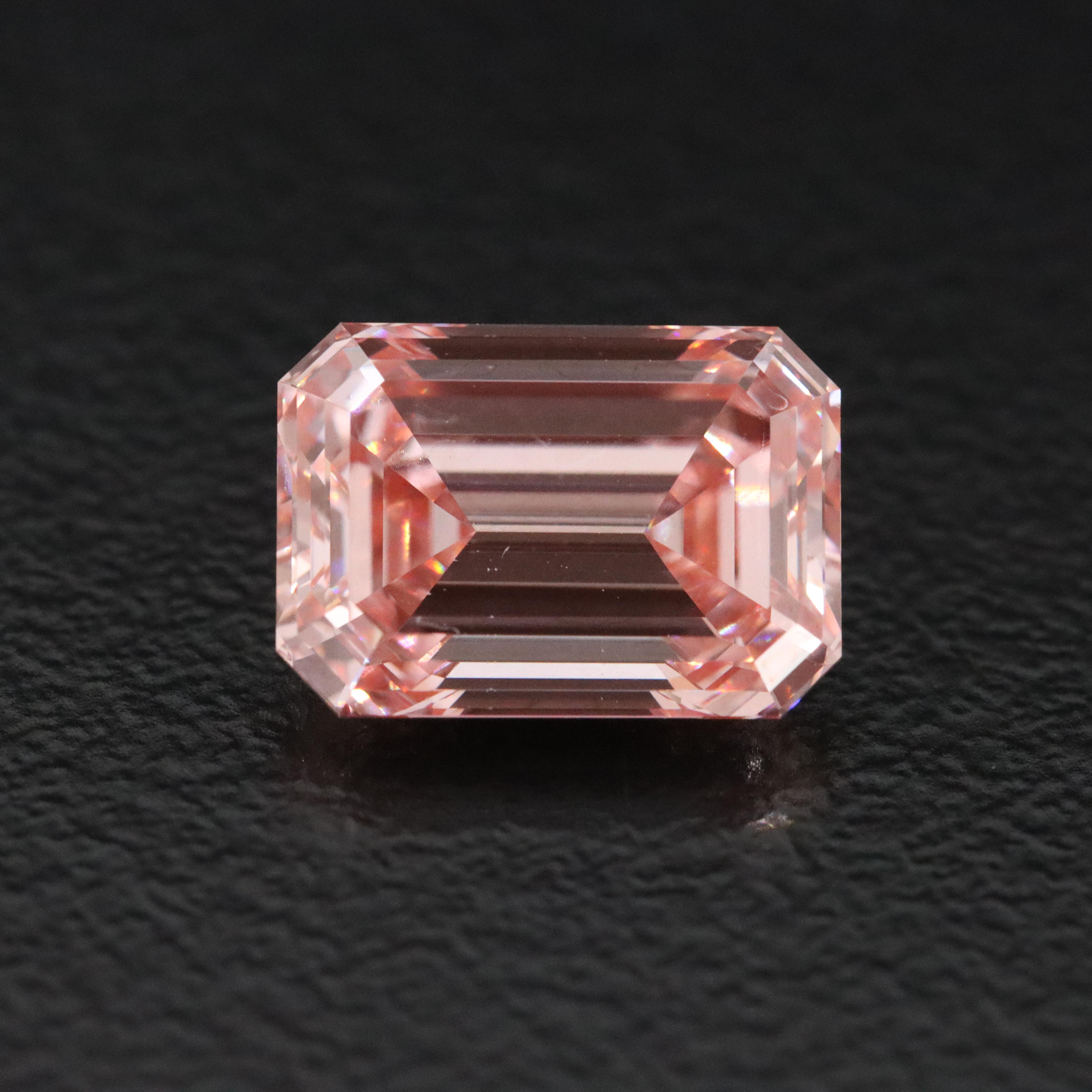 Loose 3.07 CT Lab Grown Fancy Pink Diamond with IGI Report
