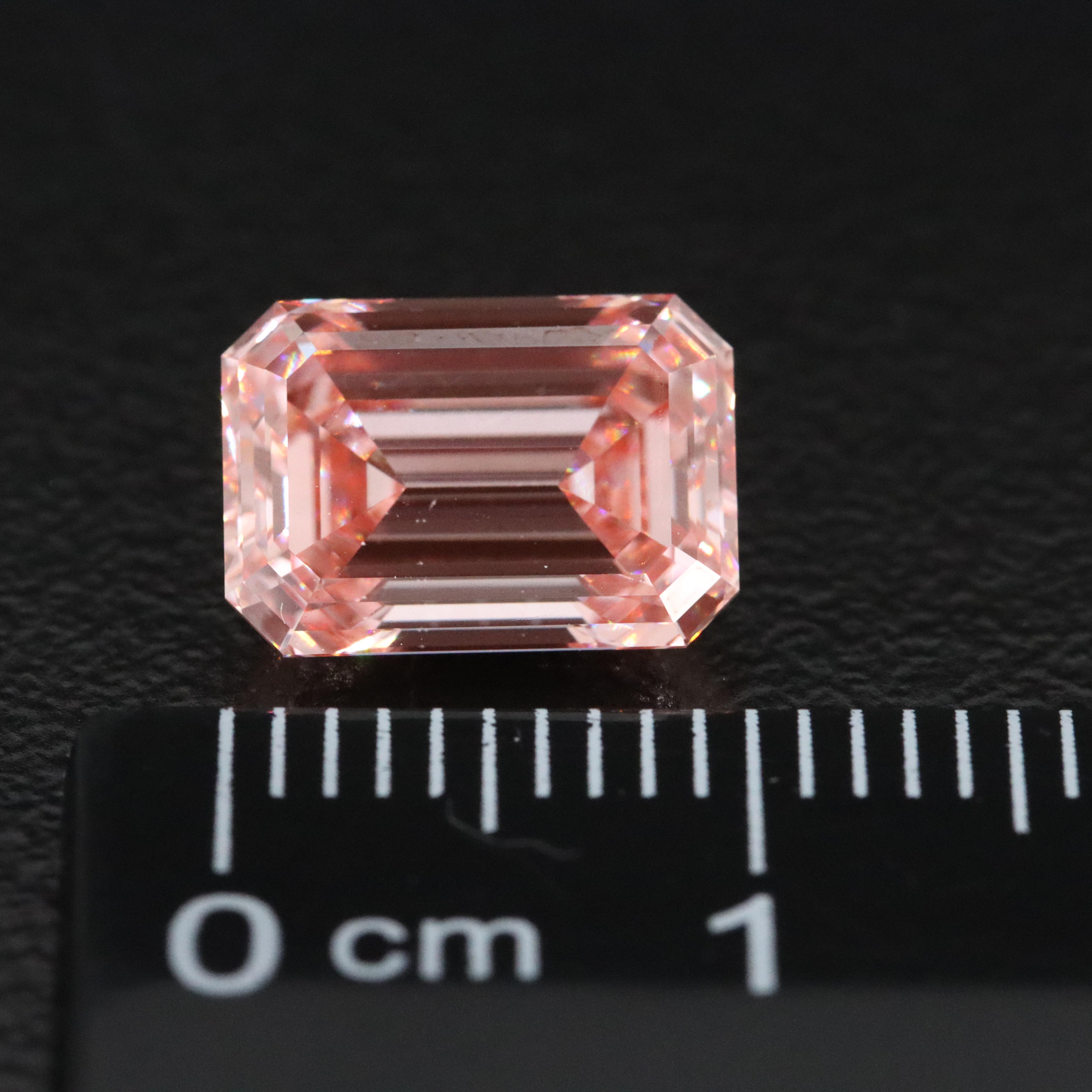 Loose 3.07 CT Lab Grown Fancy Pink Diamond with IGI Report