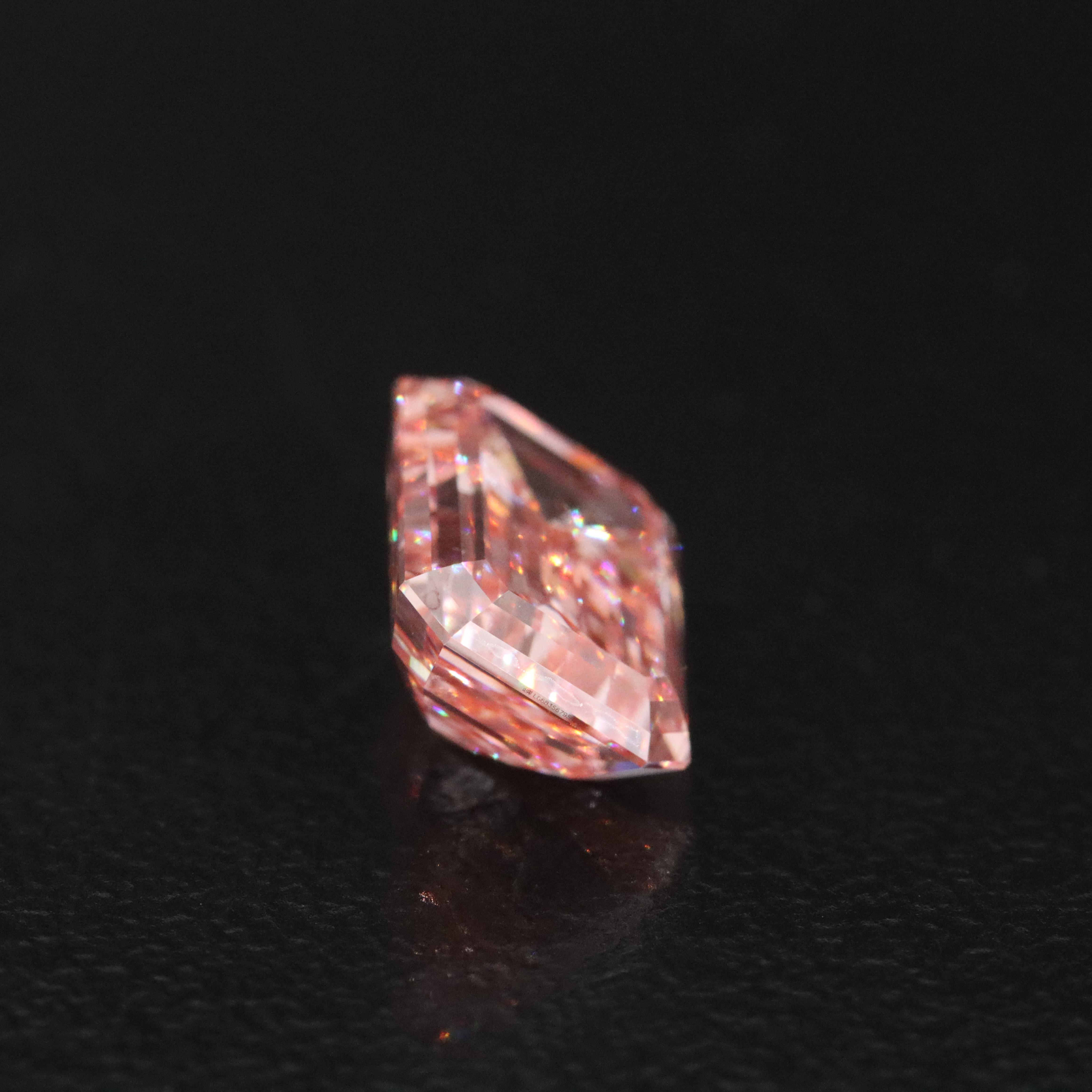 Loose 3.07 CT Lab Grown Fancy Pink Diamond with IGI Report