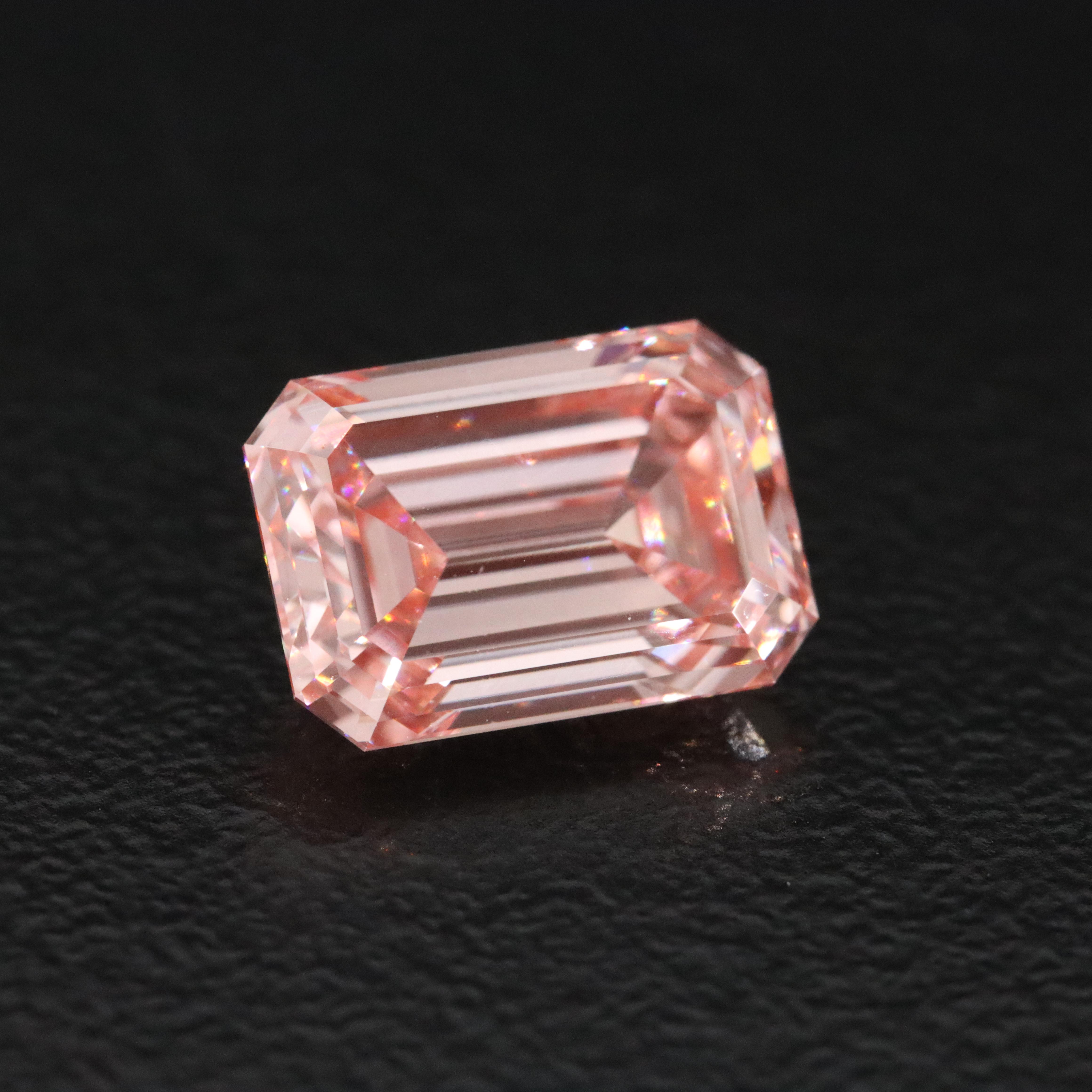 Loose 3.07 CT Lab Grown Fancy Pink Diamond with IGI Report