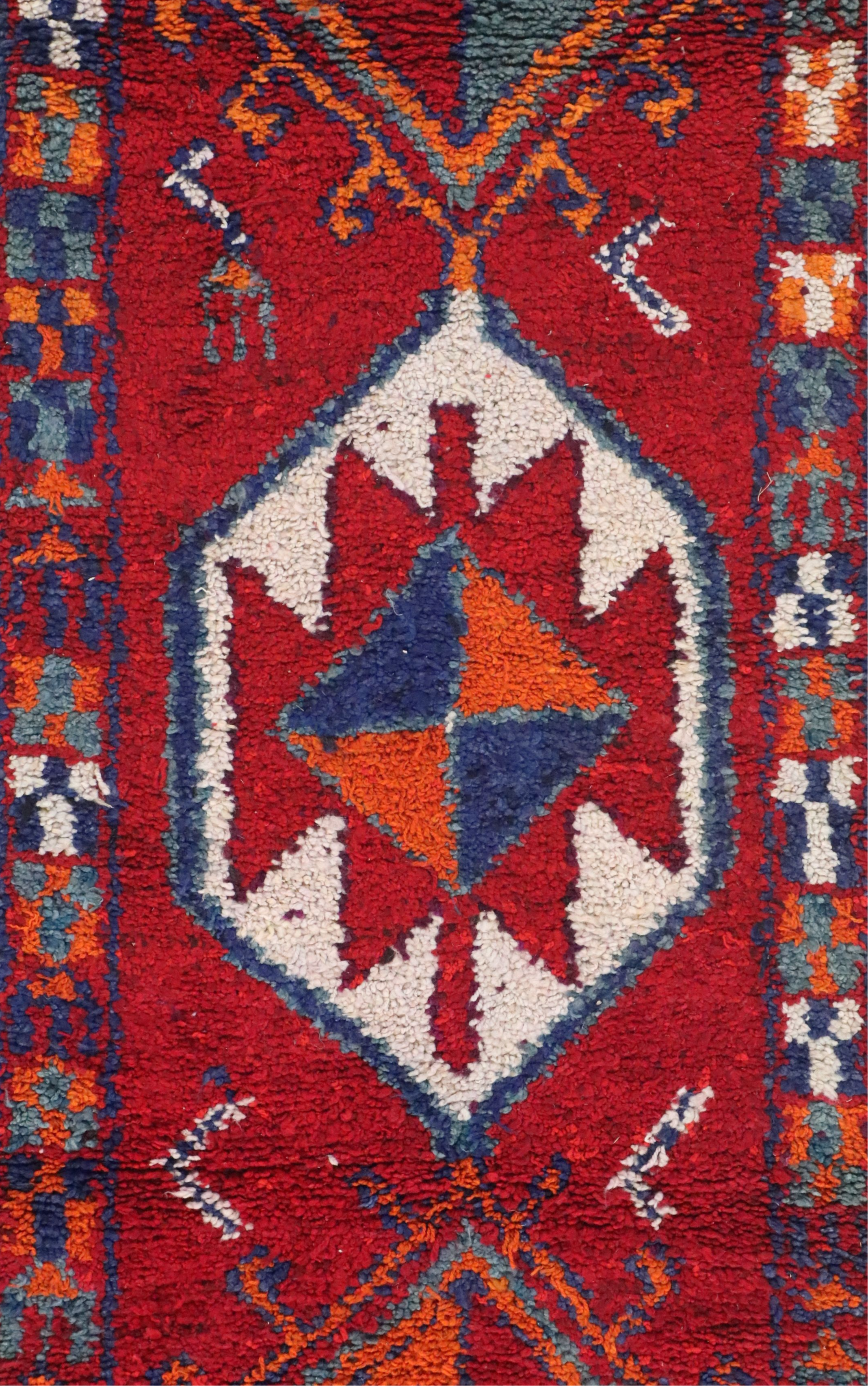 3'4 x 10' Hand-Knotted Moroccan Berber Long Rug