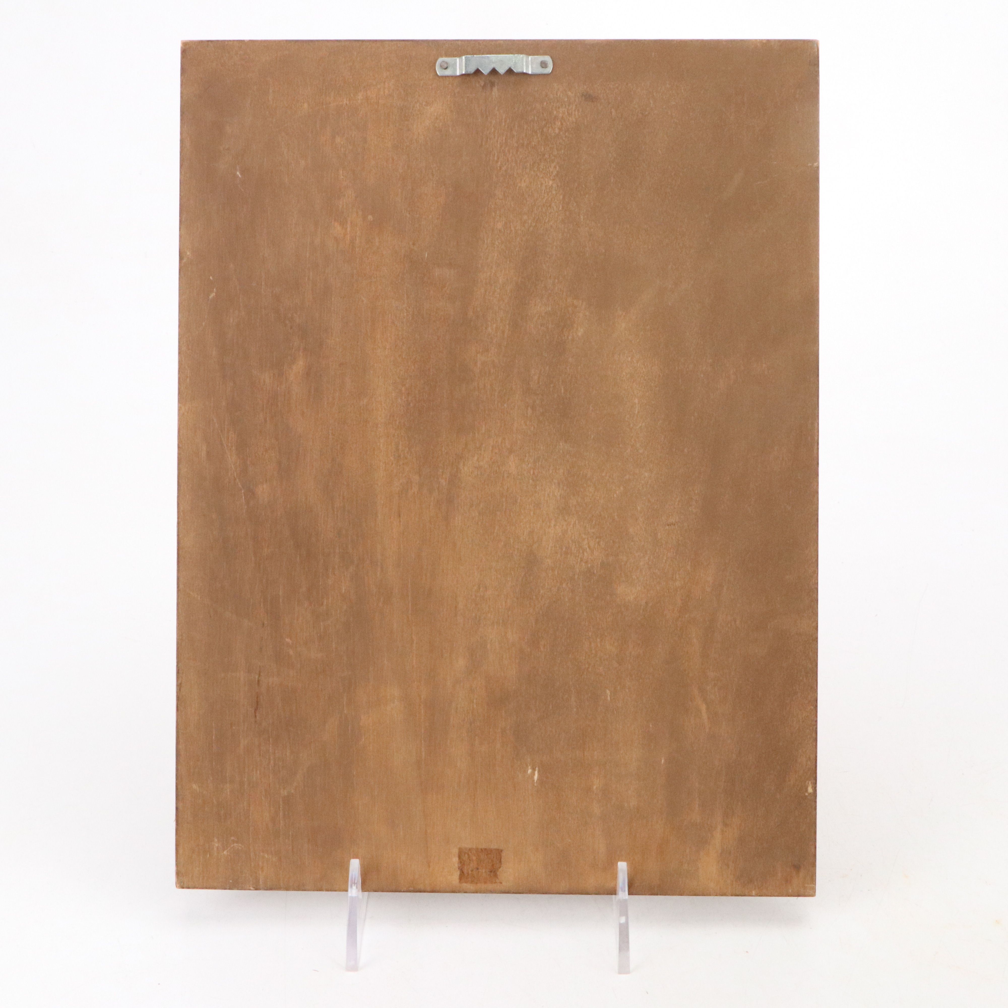 Original First Edition Cover Page to Giacomo Puccni Piano Scores on Wood Board