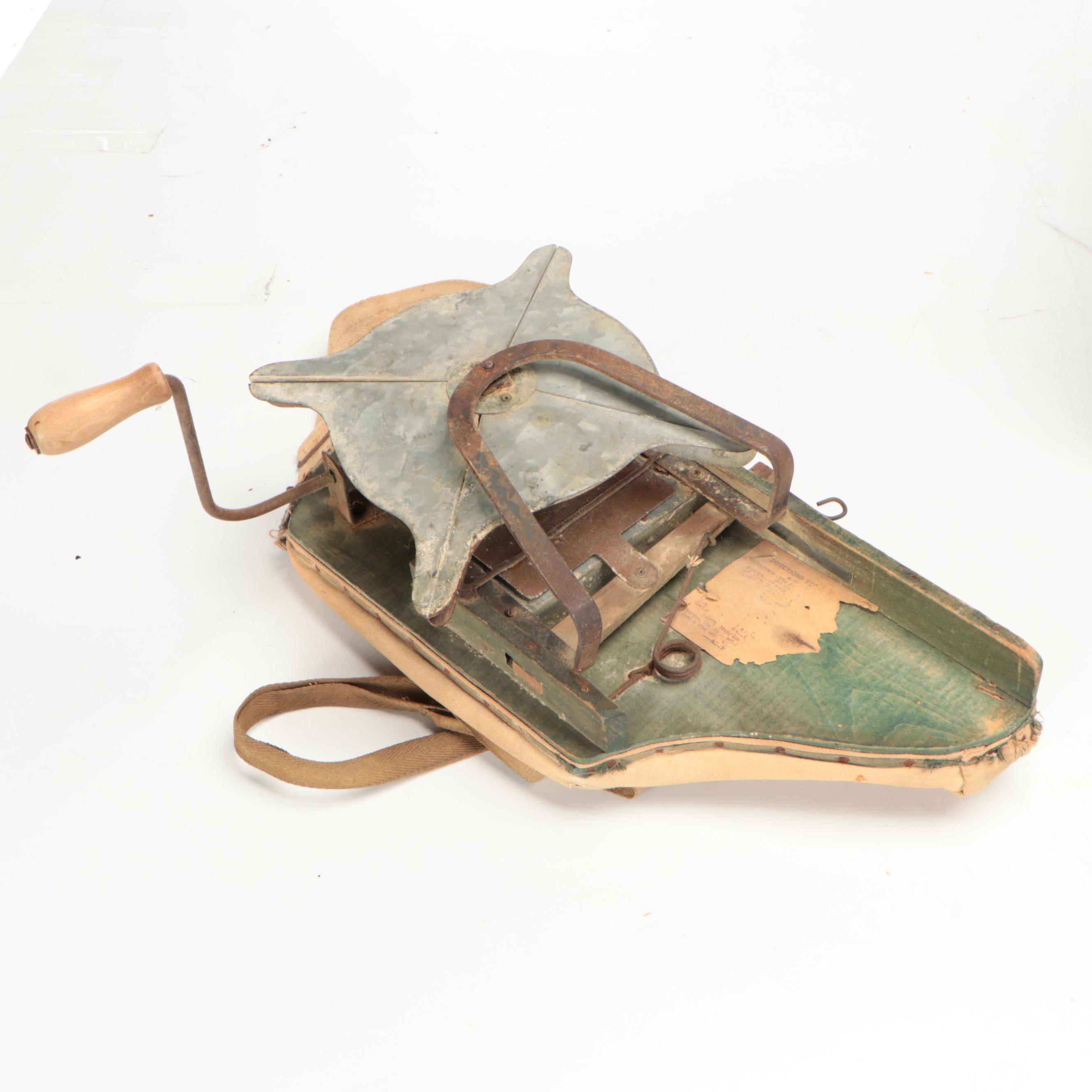 Hoosier Cupboard Flour Bin and Sifter, with Cyclone Seed Sewer