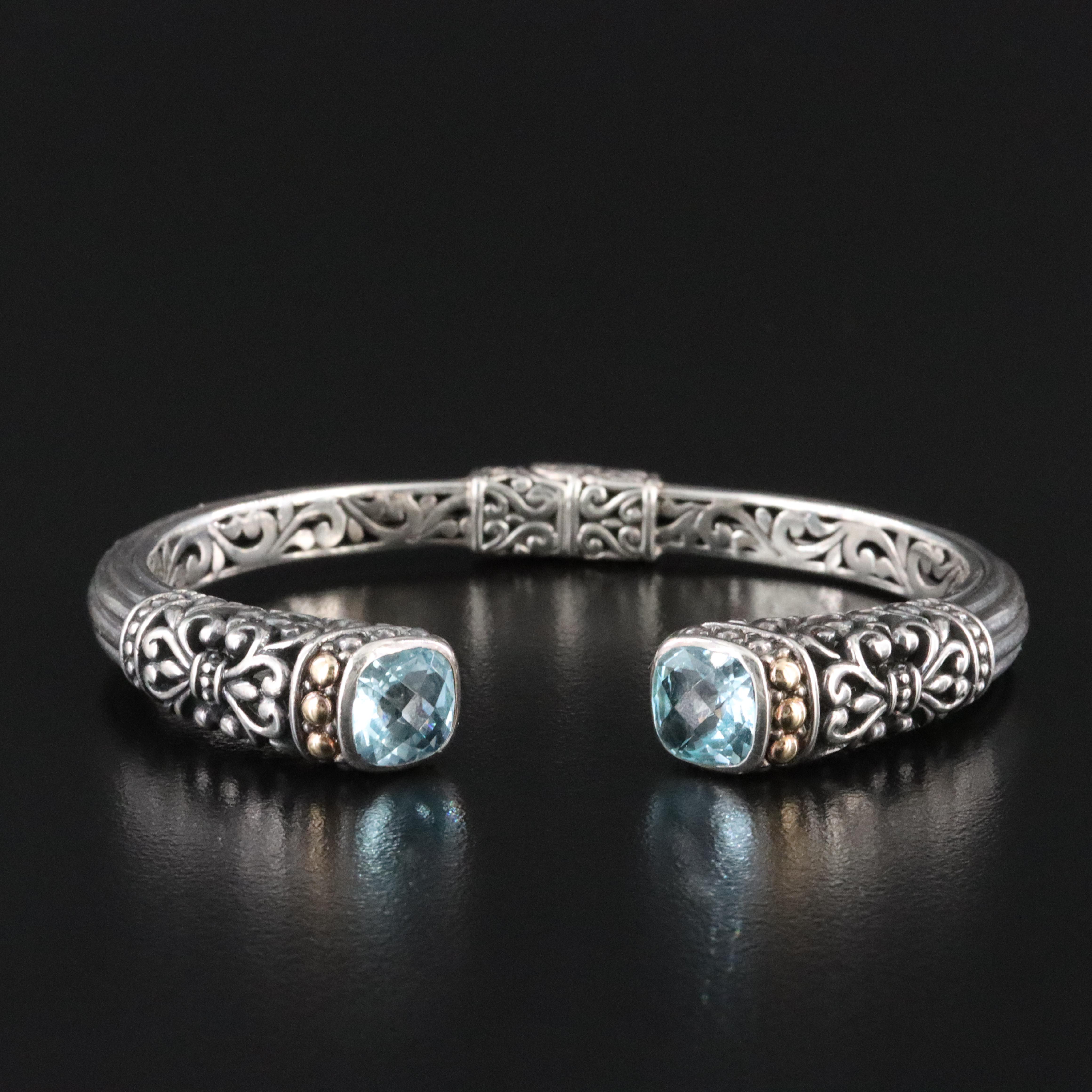 Sterling Topaz Cuff Bracelet