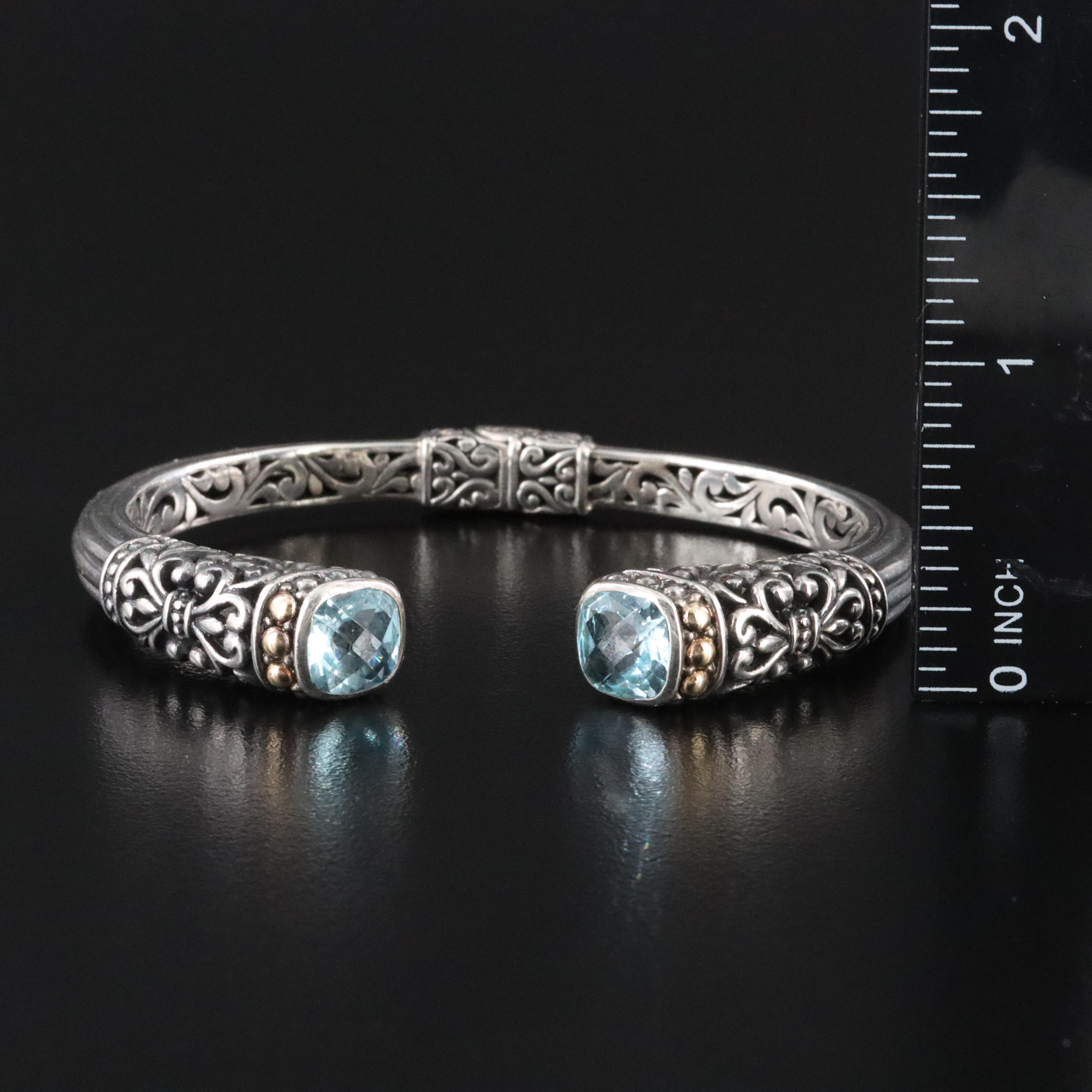 Sterling Topaz Cuff Bracelet