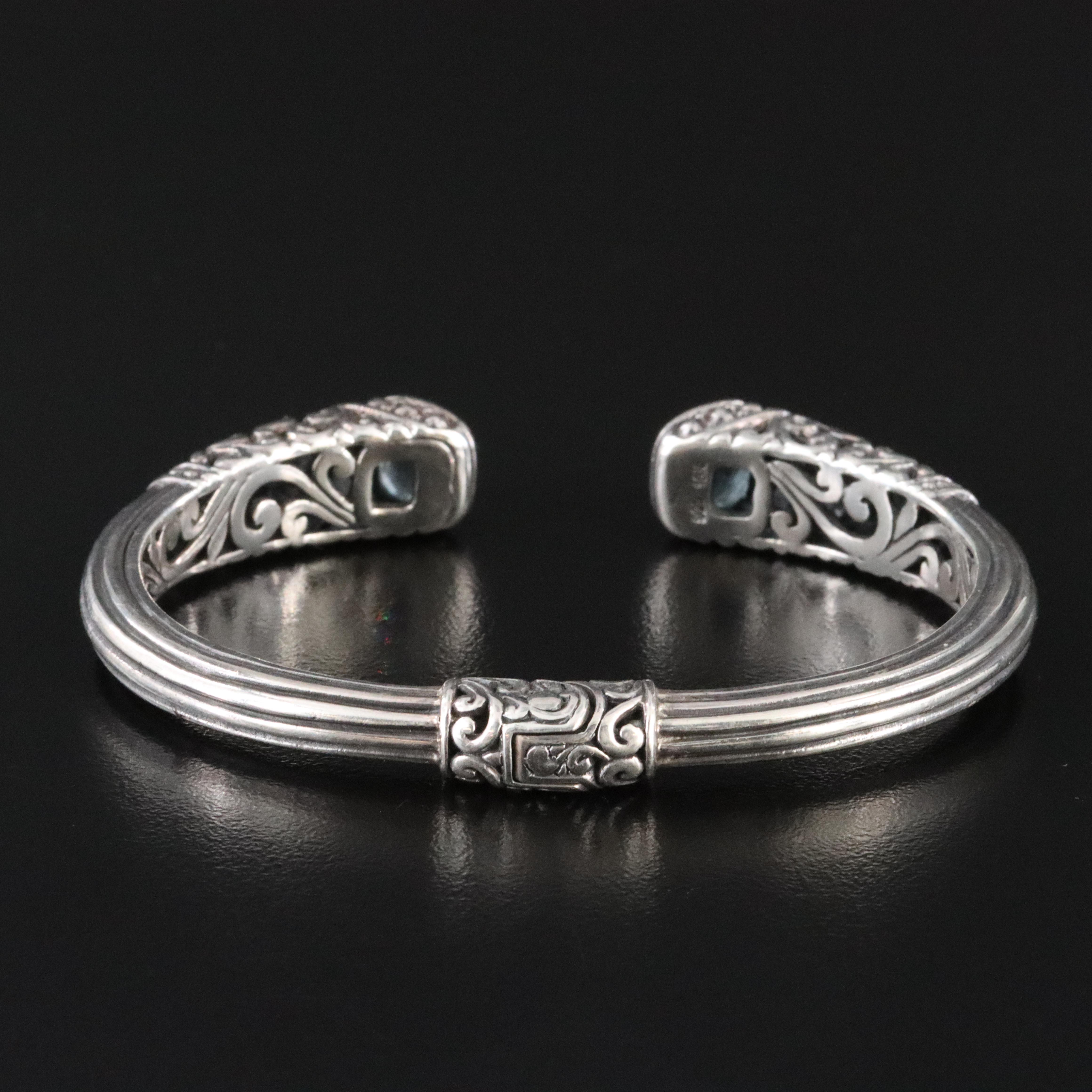 Sterling Topaz Cuff Bracelet