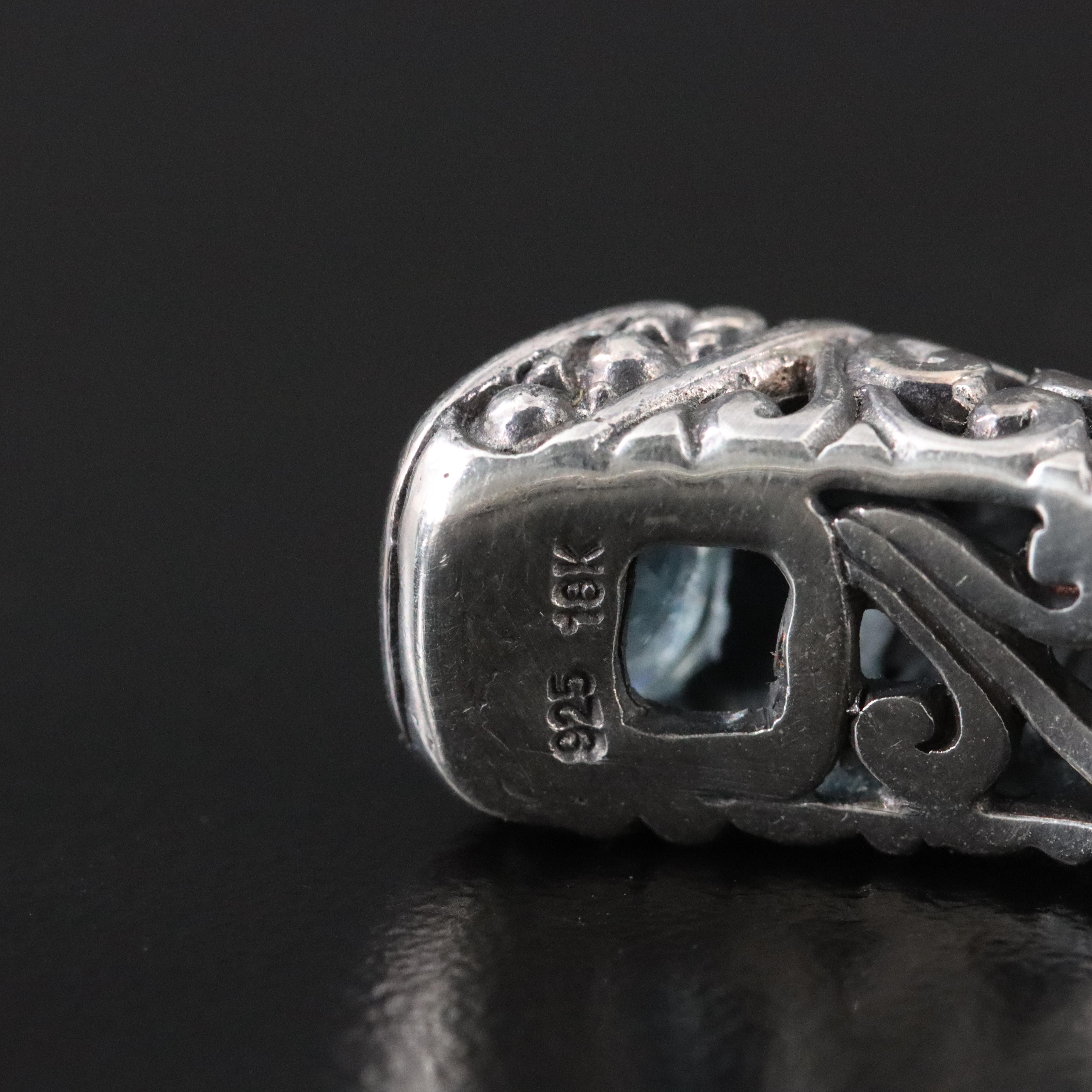 Sterling Topaz Cuff Bracelet