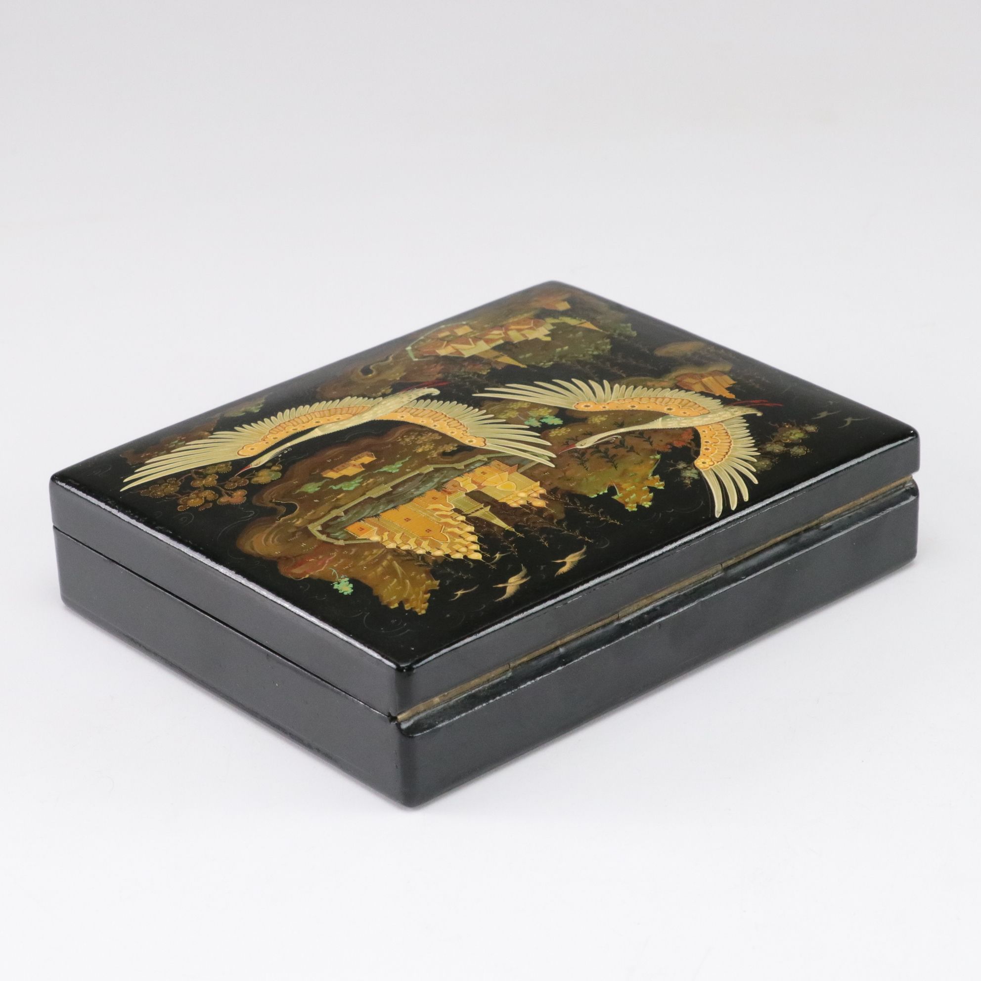 Hand-Painted Russian Lacquerware Miniature Boxes