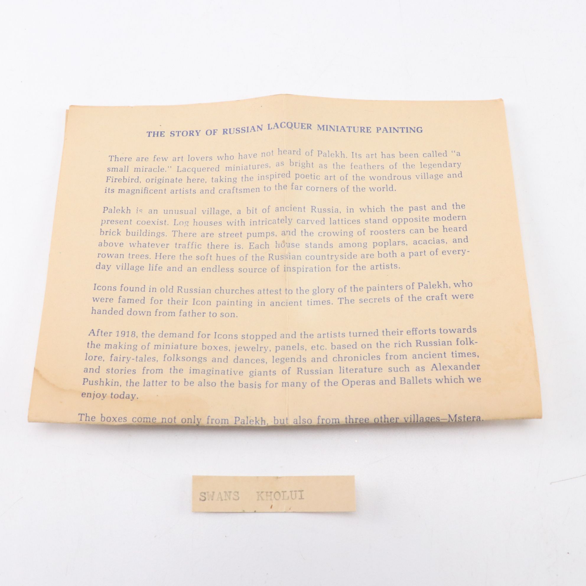 Hand-Painted Russian Lacquerware Miniature Boxes