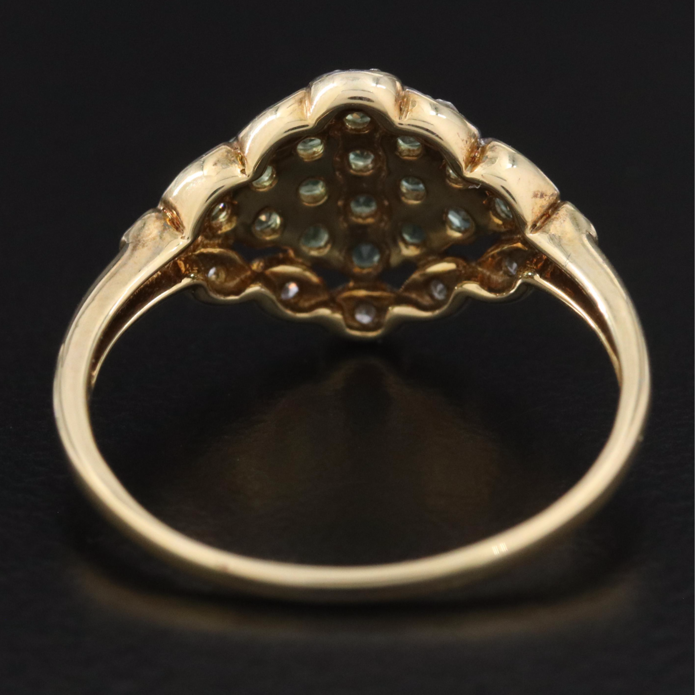 Sterling Alexandrite and Diamond Ring