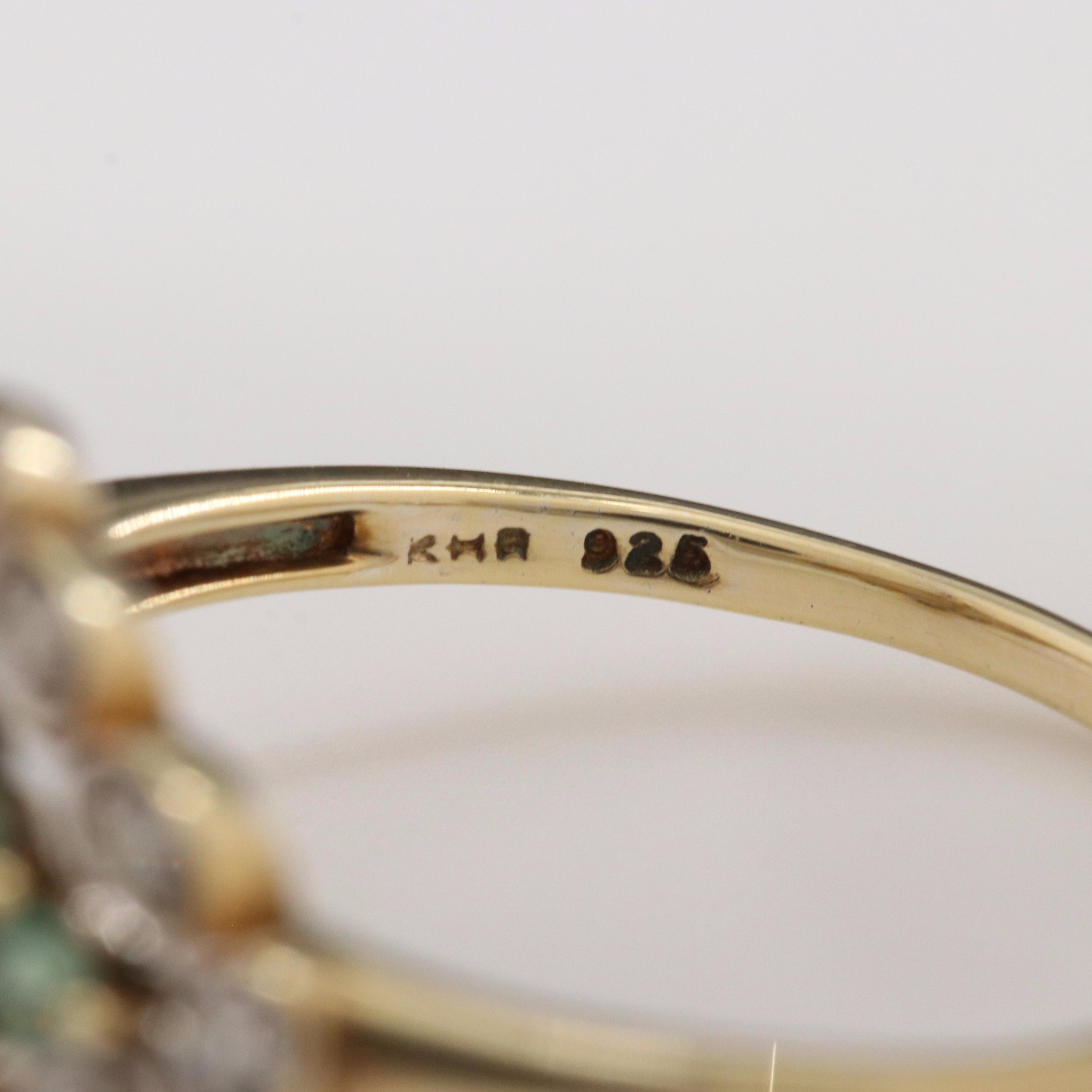 Sterling Alexandrite and Diamond Ring