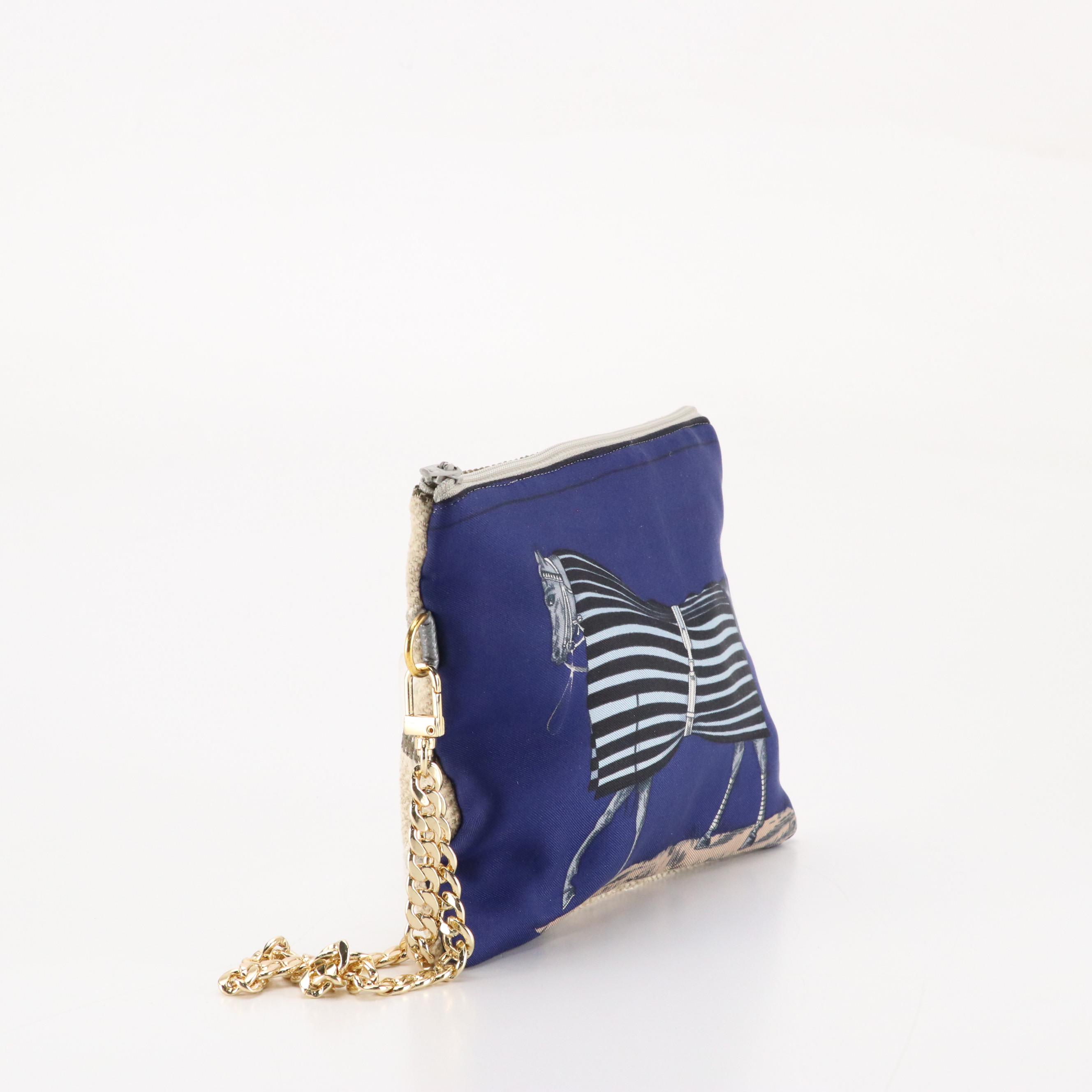 Vintage Luxe Up Hermès Scarf Wristlet Pouch