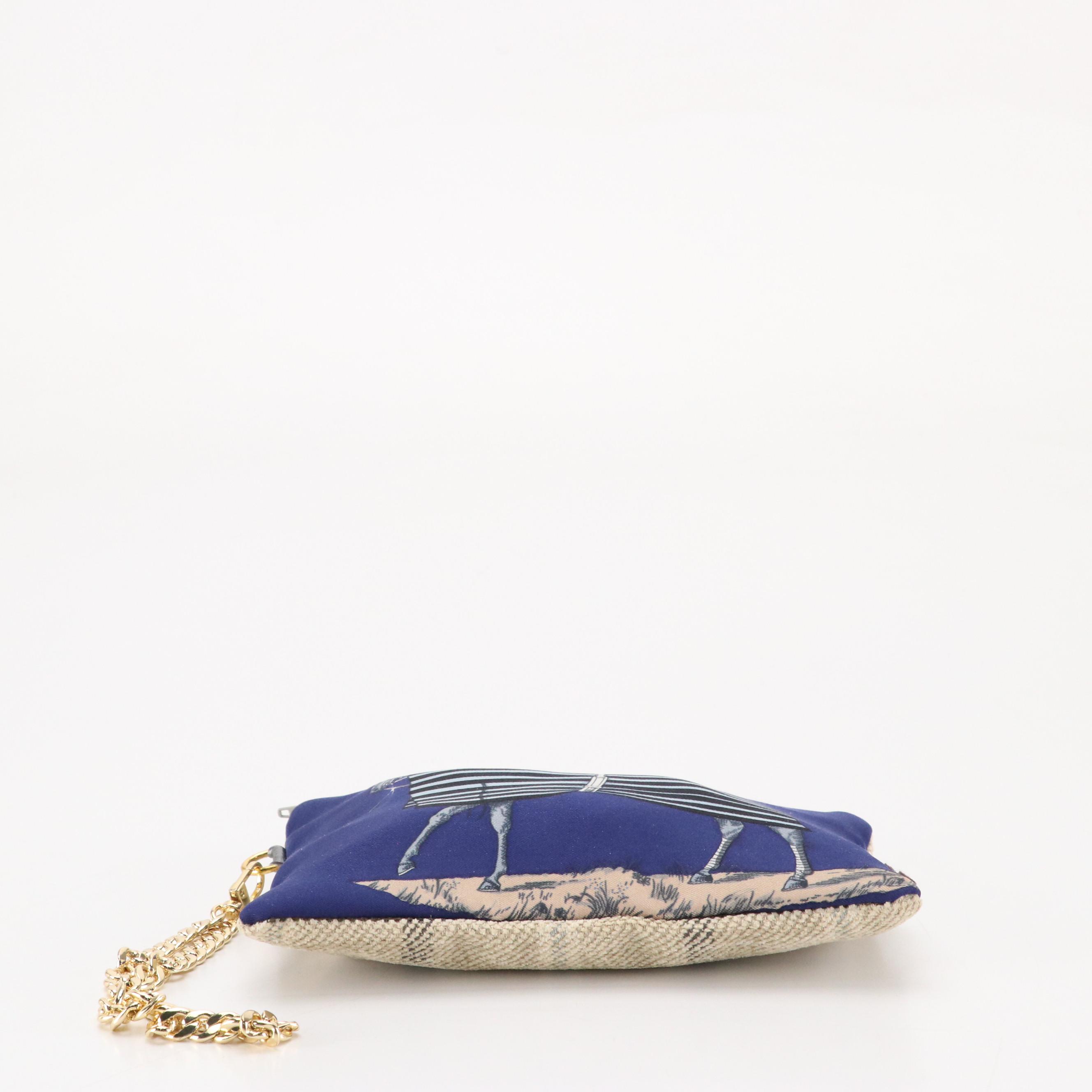 Vintage Luxe Up Hermès Scarf Wristlet Pouch