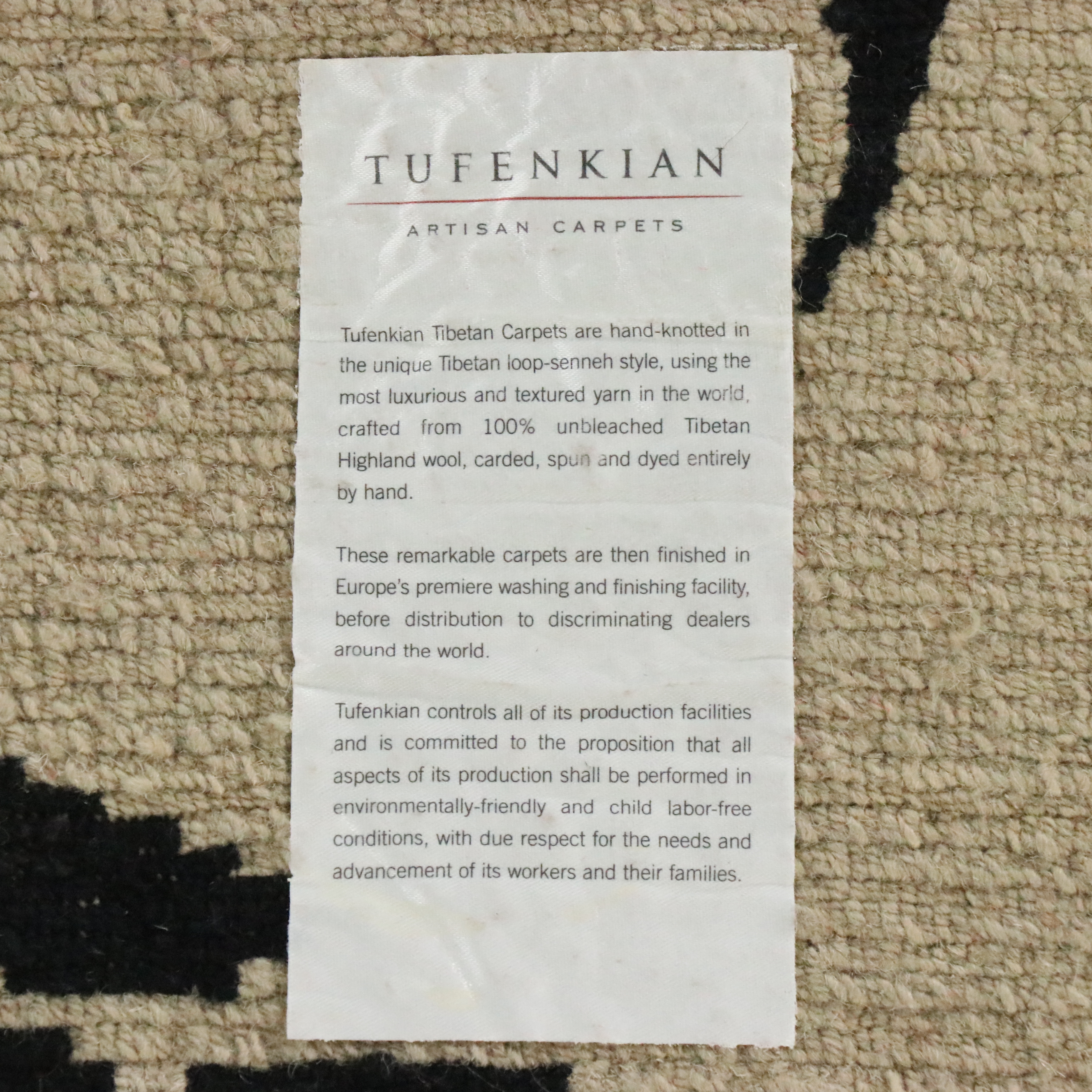 3'1 x 5'1 Hand-Knotted Tufenkian Contemporary Area Rug