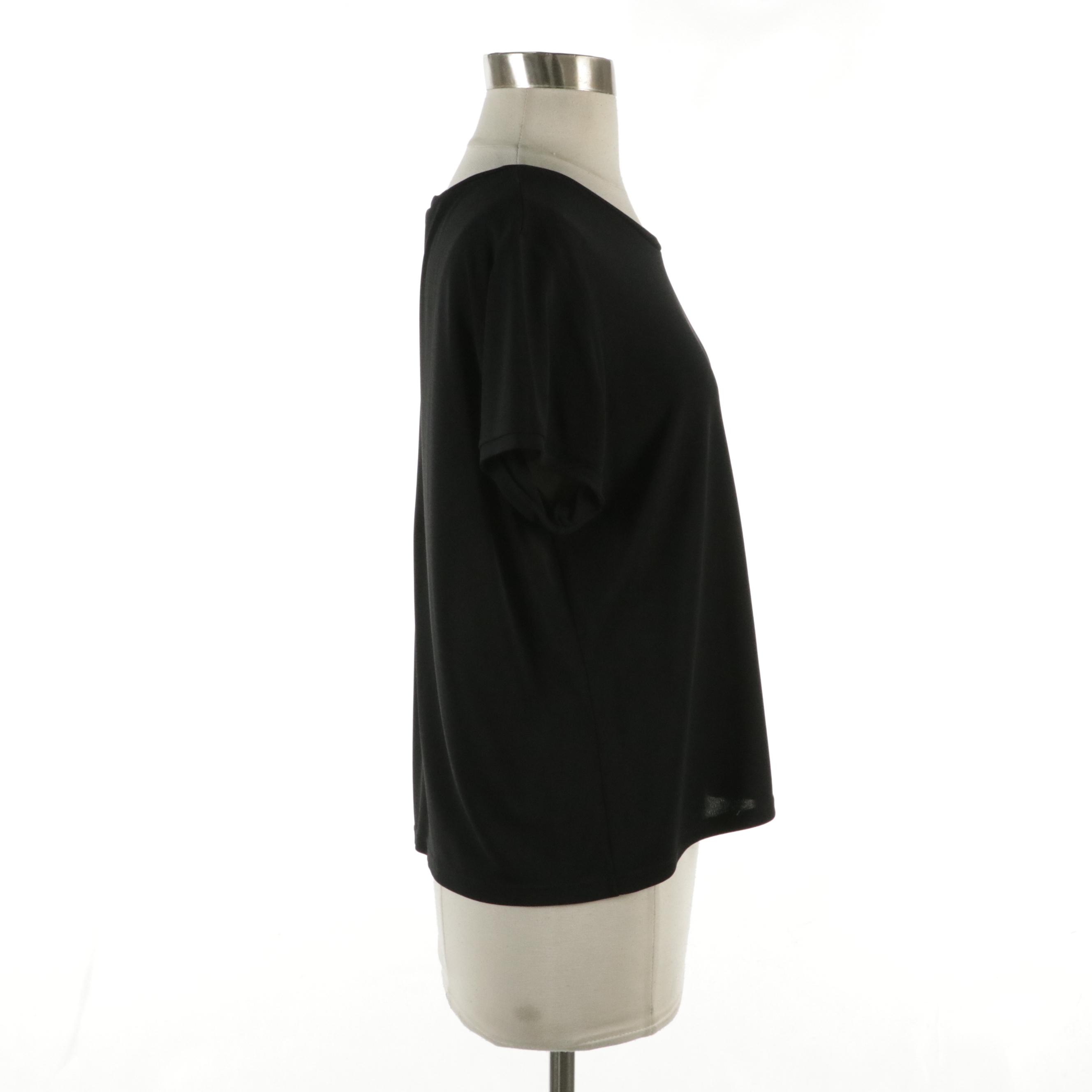 7 For All Mankind "Boy Cut" Denim Jeans with DKNY Black Rayon Blend T-Shirt